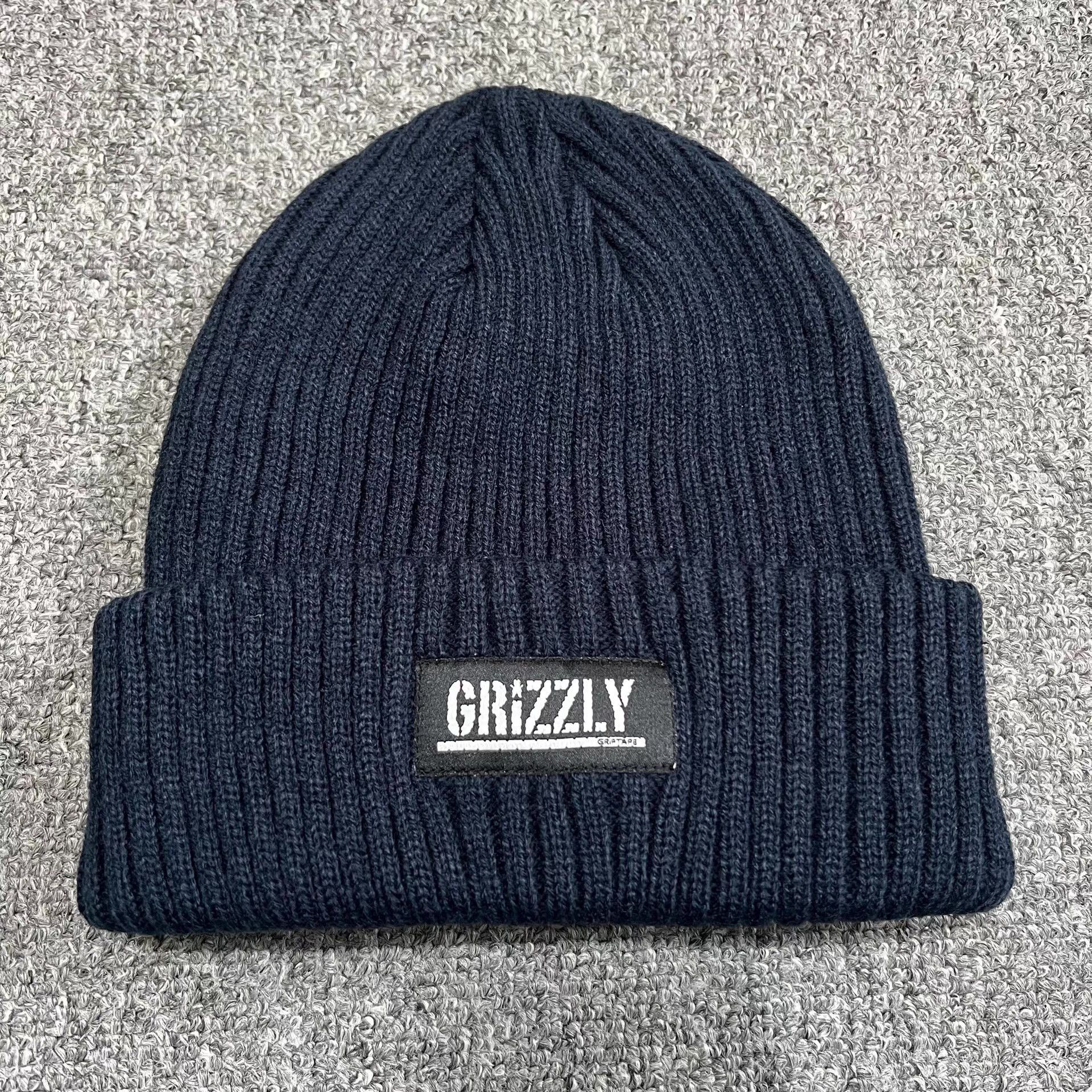 Grizzly Griptape Grizzly Griptape Patch Embroidered Knitted Beanie Q7 Size ONE SIZE - 2 Thumbnail
