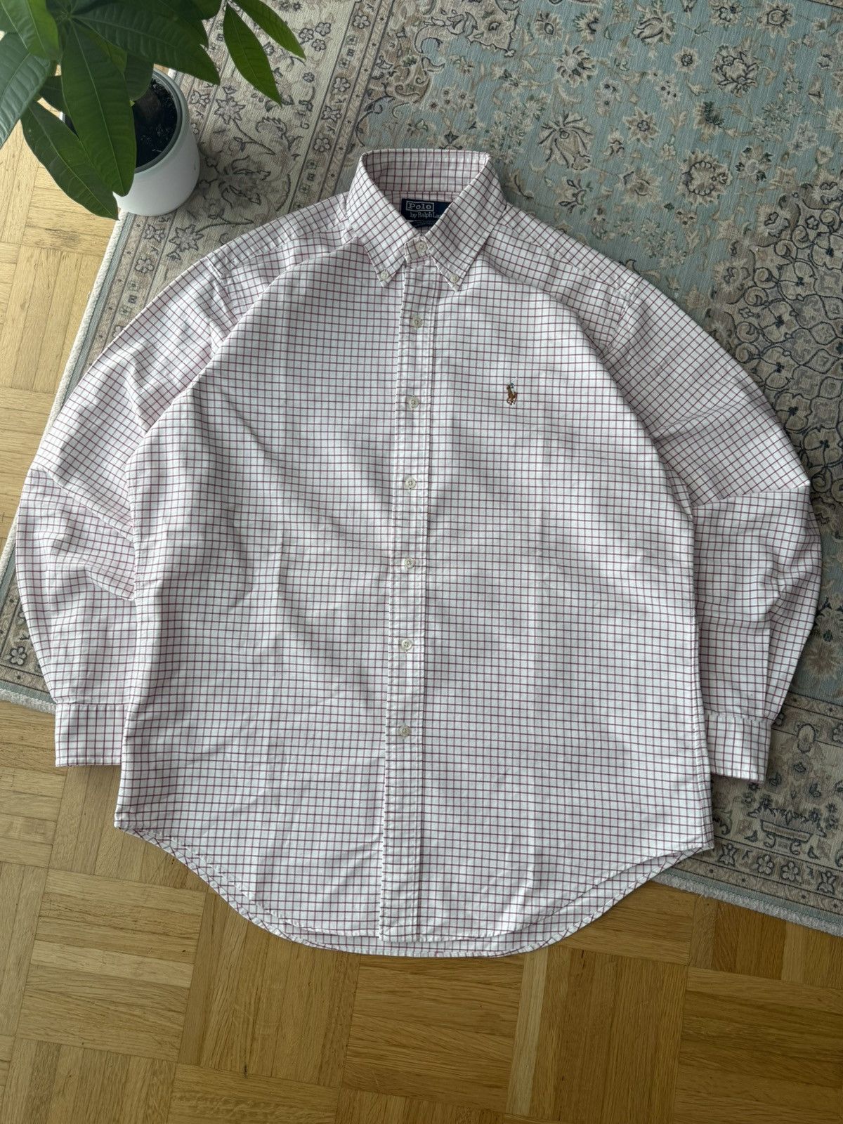 Polo Ralph Lauren Vintage Polo Ralph Lauren Oxford Check Shirt L/Oversized Fit Size US L / EU 52-54 / 3 - 1 Thumbnail