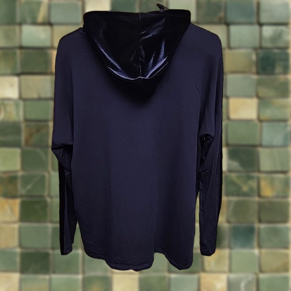 Eileen Fisher Eileen Fisher Hoodie Womens M Navy Tencel Stretch Athleisure Luxe Comfort USA Size M / US 6-8 / IT 42-44 - 1 Thumbnail