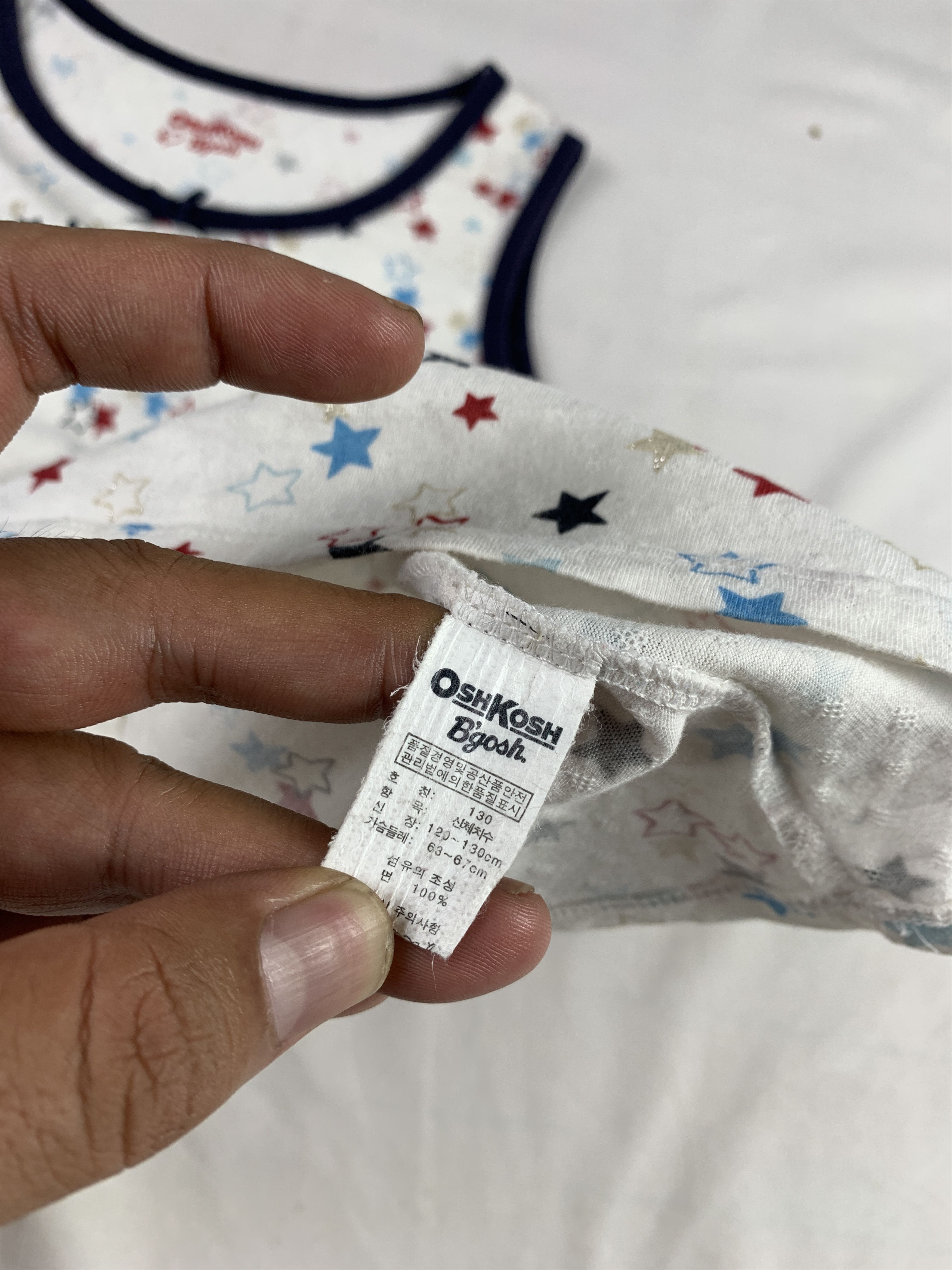 Oshkosh OshKosh B'gosh White Stars Ringer Baby Tee (XS) Size XS / US 0-2 / IT 36-38 - 9 Thumbnail
