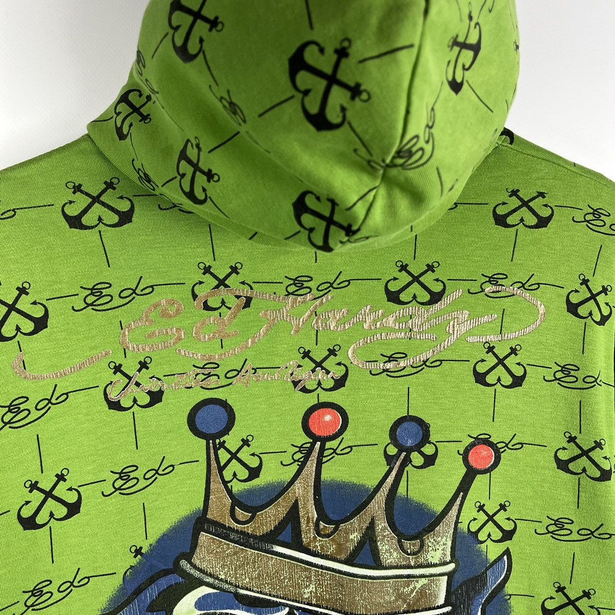 Ed Hardy Vintage Ed Hardy Bulldog rare y2k AOP hoodie 90’s Size US M / EU 48-50 / 2 - 6 Thumbnail