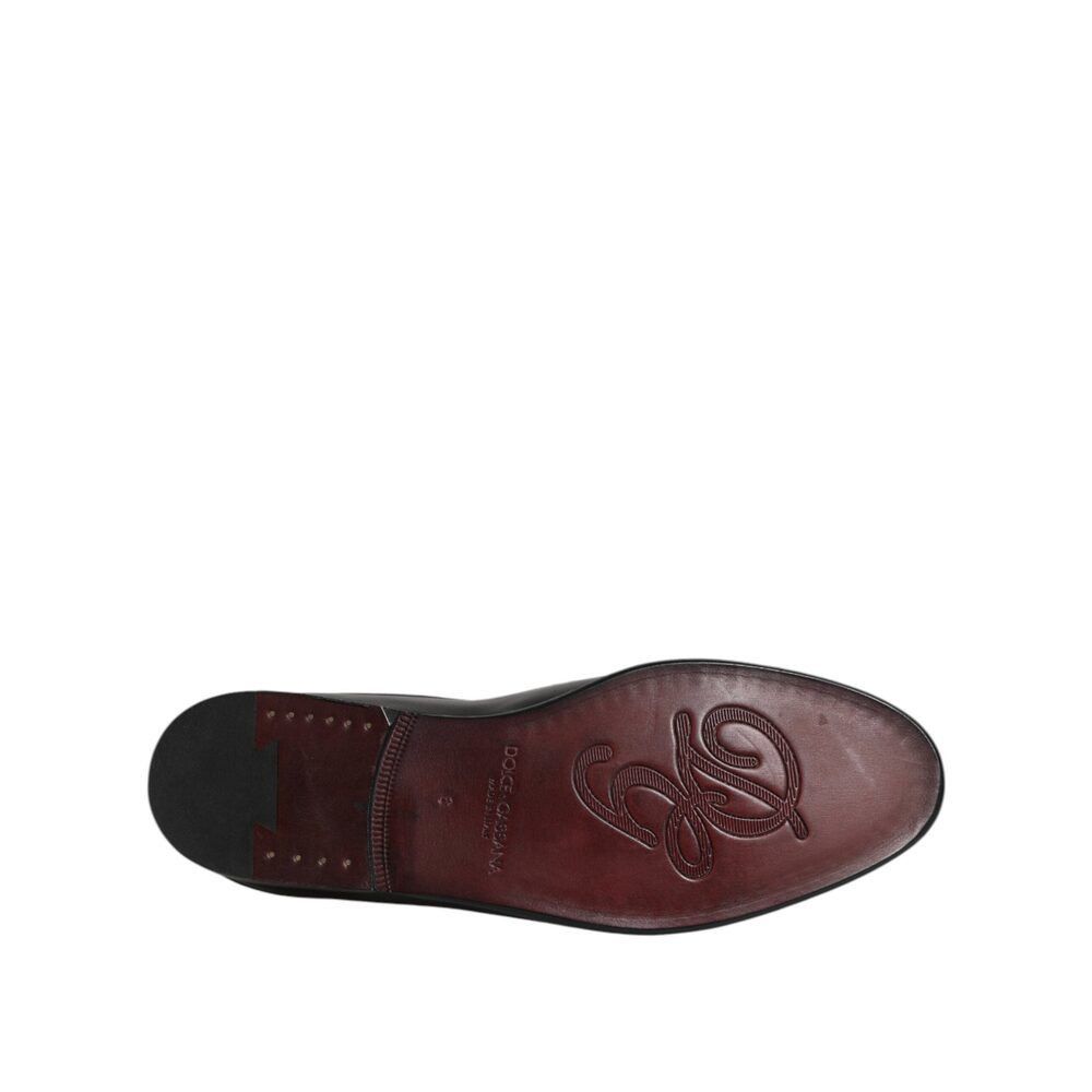 Dolce & Gabbana Dolce & Gabbana Black Calfskin Leather Slip On Loafers Shoes Size US 7 / EU 40 - 8 Thumbnail