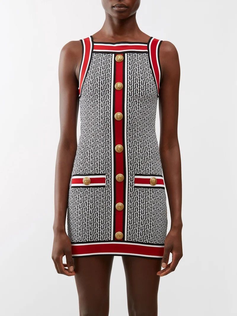 Balmain o1y0525 Mini Dress in Multicolor Size M / US 6-8 / IT 42-44 - 1 Thumbnail