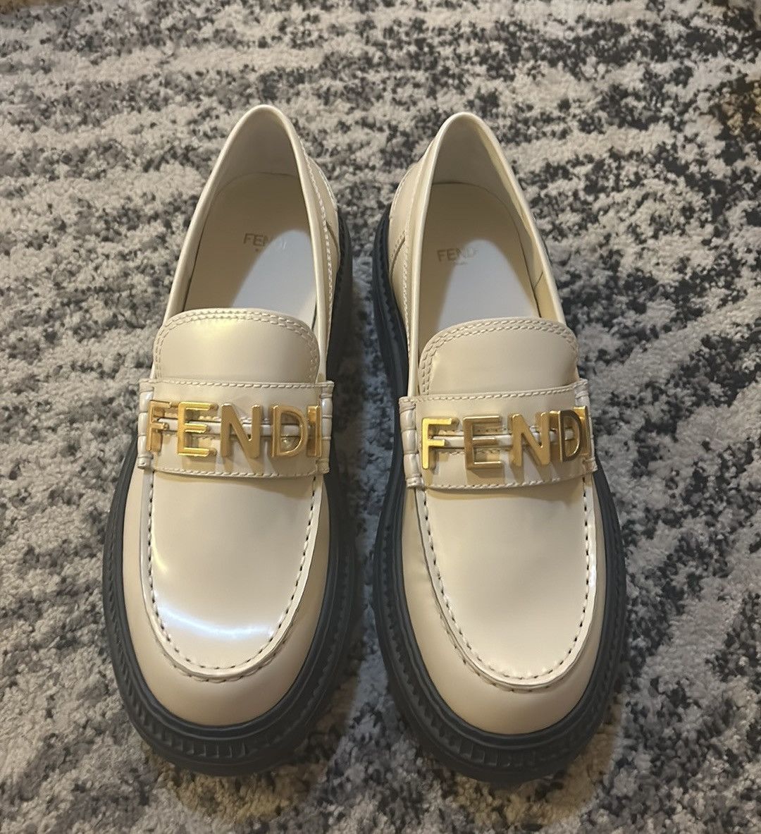 Fendi FENDI Vitello Abrasivato Fendigraphy 50mm Loafers Size US 11 / IT 41 - 4 Thumbnail