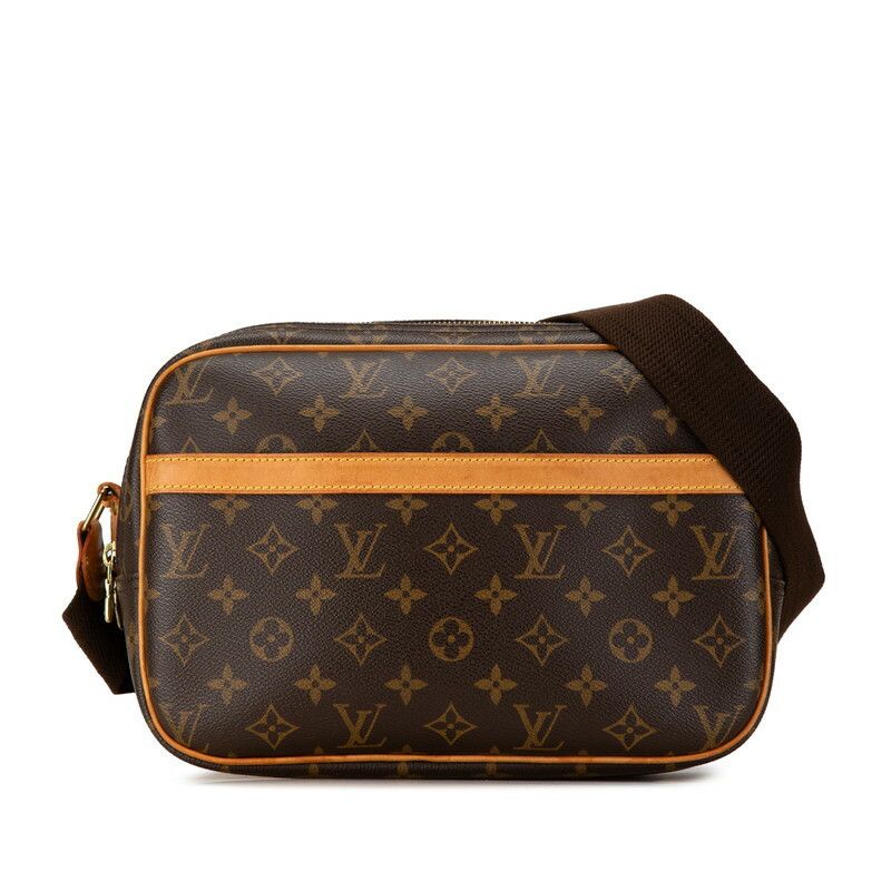 Louis Vuitton Louis Vuitton Louis Vuitton Monogram Reporter PM Shoulder Bag M45254 Brown PVC Leather Canvas Crossbody Bag M45254 in Very Good Condition Size ONE SIZE - 1 Thumbnail