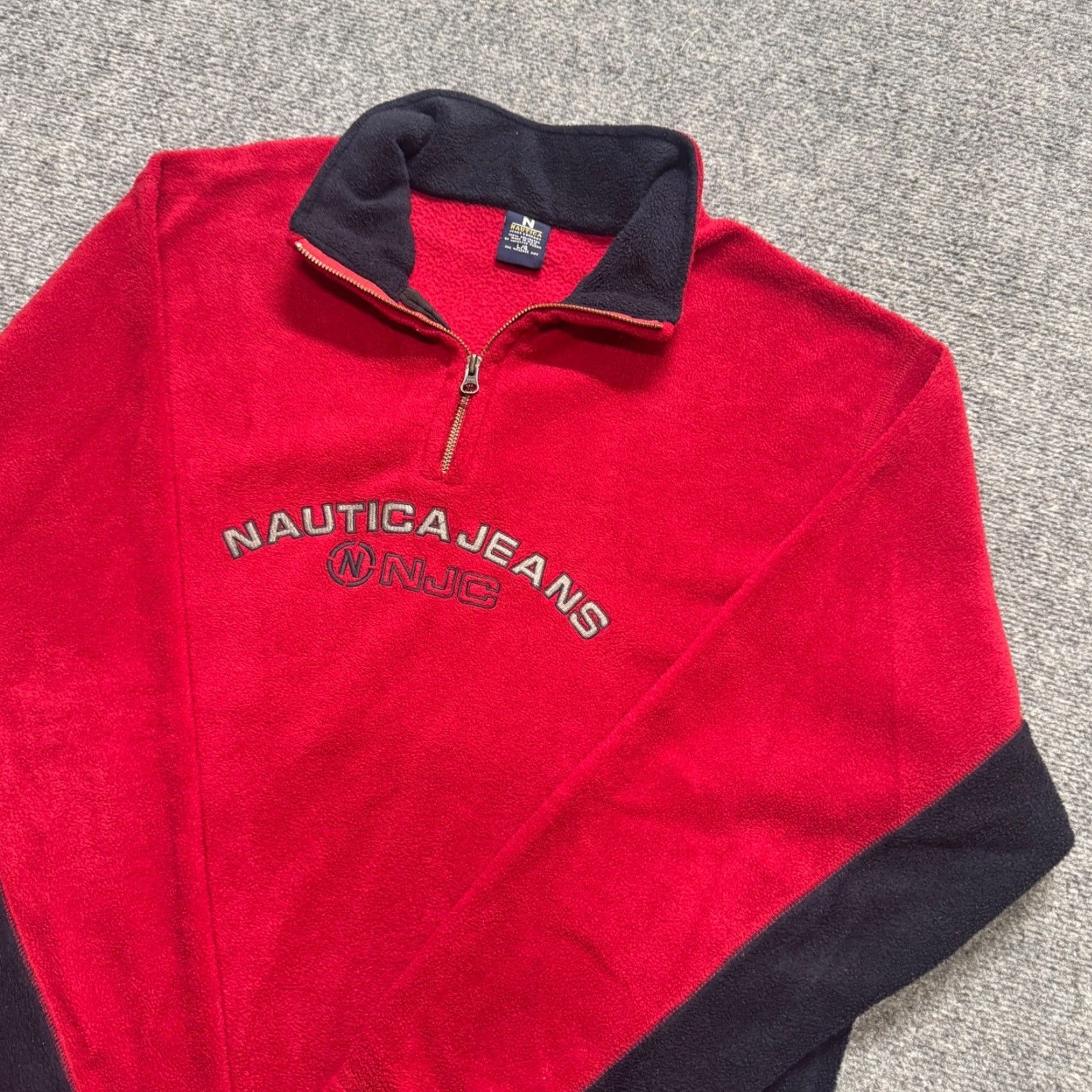 Nautica VINTAGE Nautica Sweatshirt Pullover 90s Red Men's Large L USA Made 1/4 Zip Fleece Size US L / EU 52-54 / 3 - 2 Thumbnail