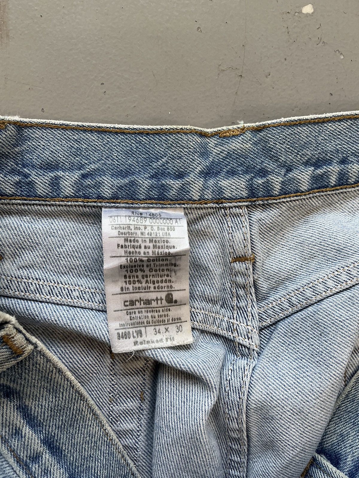 Carhartt × Vintage Vintage Carhartt b480 LYB distressed denim pant Size US 34 / EU 50 - 8 Thumbnail