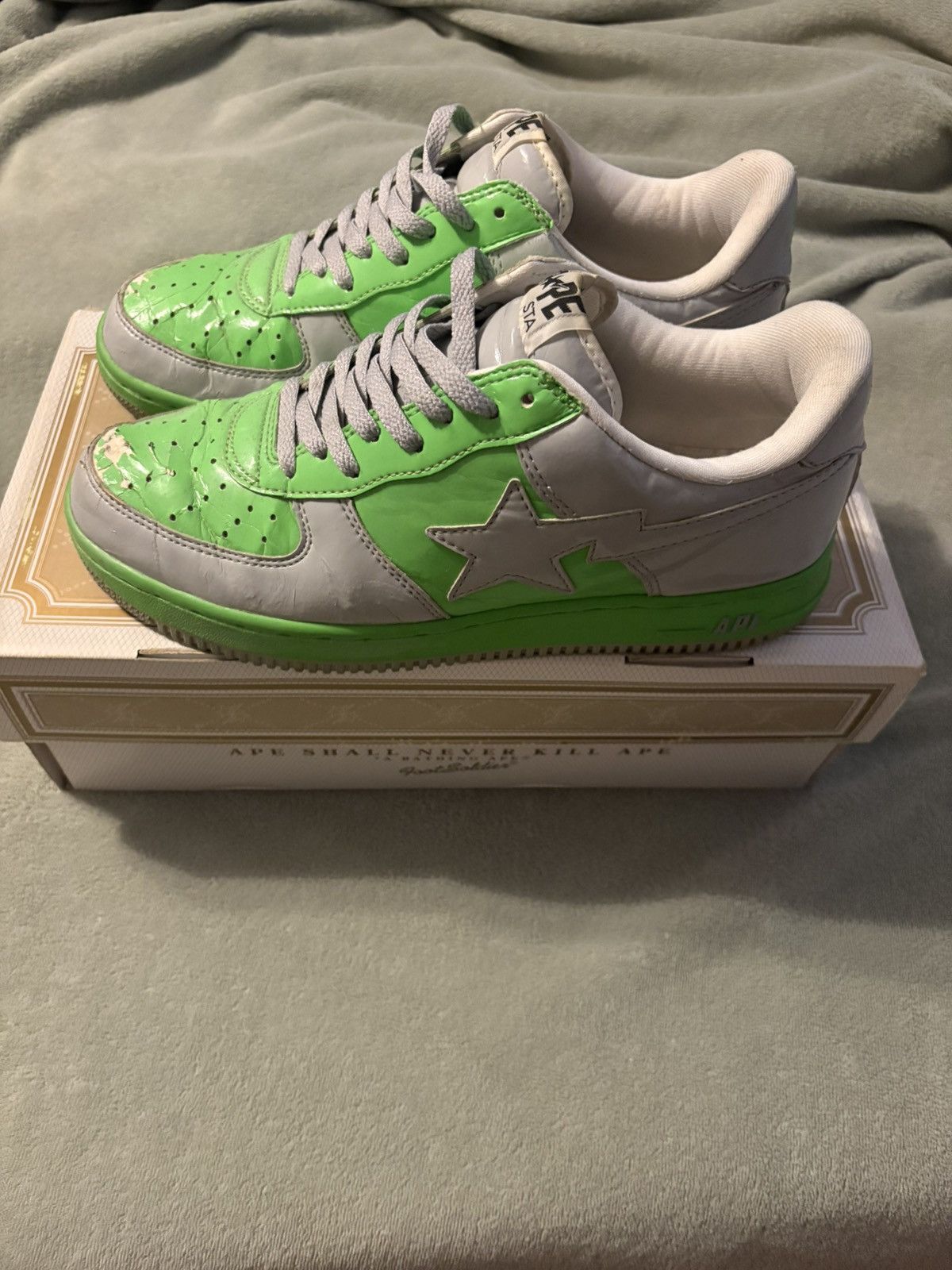 Bape Bapesta FS-001 Low ‘Grey Lime Green’ 2005 Size US 11 / EU 44 - 1 Thumbnail