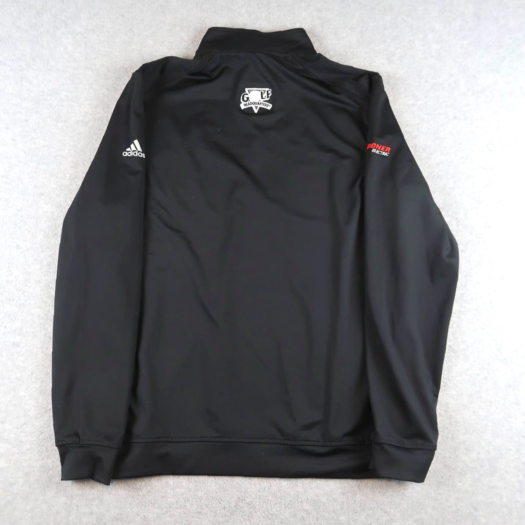 Adidas Adidas First Tee Louisville Golf Headquarters 1/4 Zip Pullover Men's M Medium Black Long Sleeve Mock Neck Stand-Up Collar Casual Pullover Golf Size US M / EU 48-50 / 2 - 2 Thumbnail