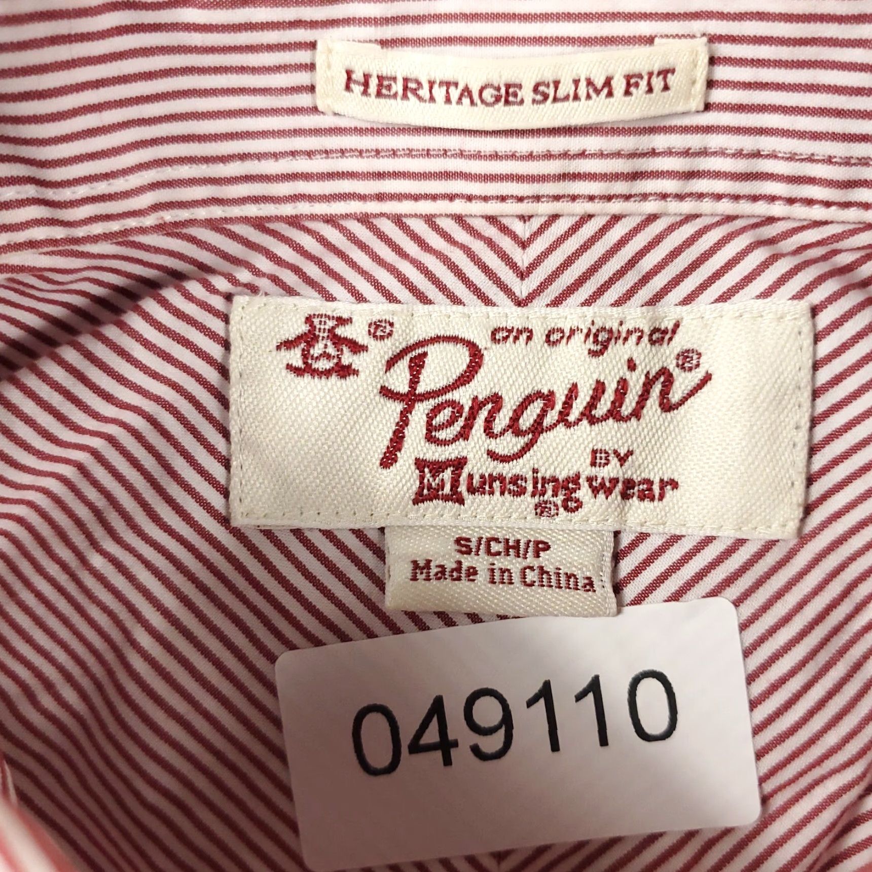 Original Penguin Original Penguin Button-Up Shirt Mens Small Red Striped Casual Long Sleeve Classic Preppy Size US L / EU 52-54 / 3 - 7 Thumbnail