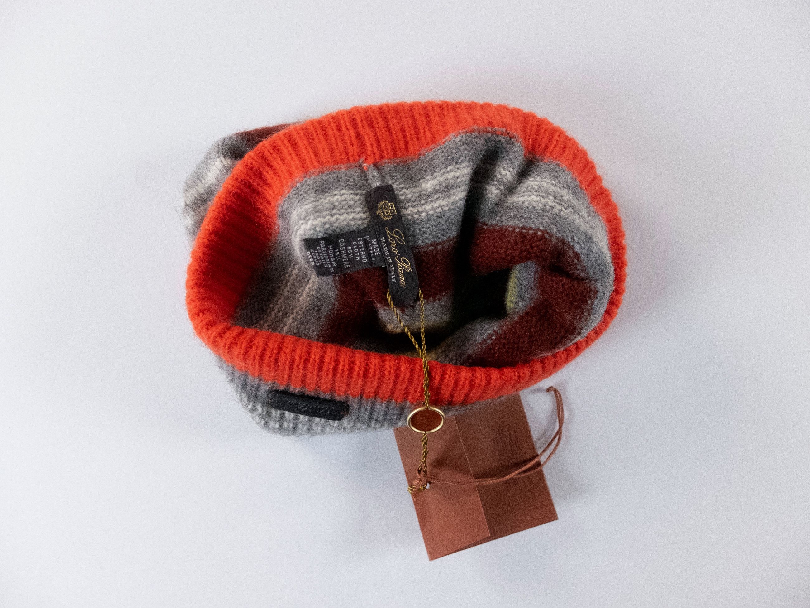 Loro Piana LORO PIANA Twyford gray striped cashmere mohair beanie hat Size ONE SIZE - 5 Thumbnail