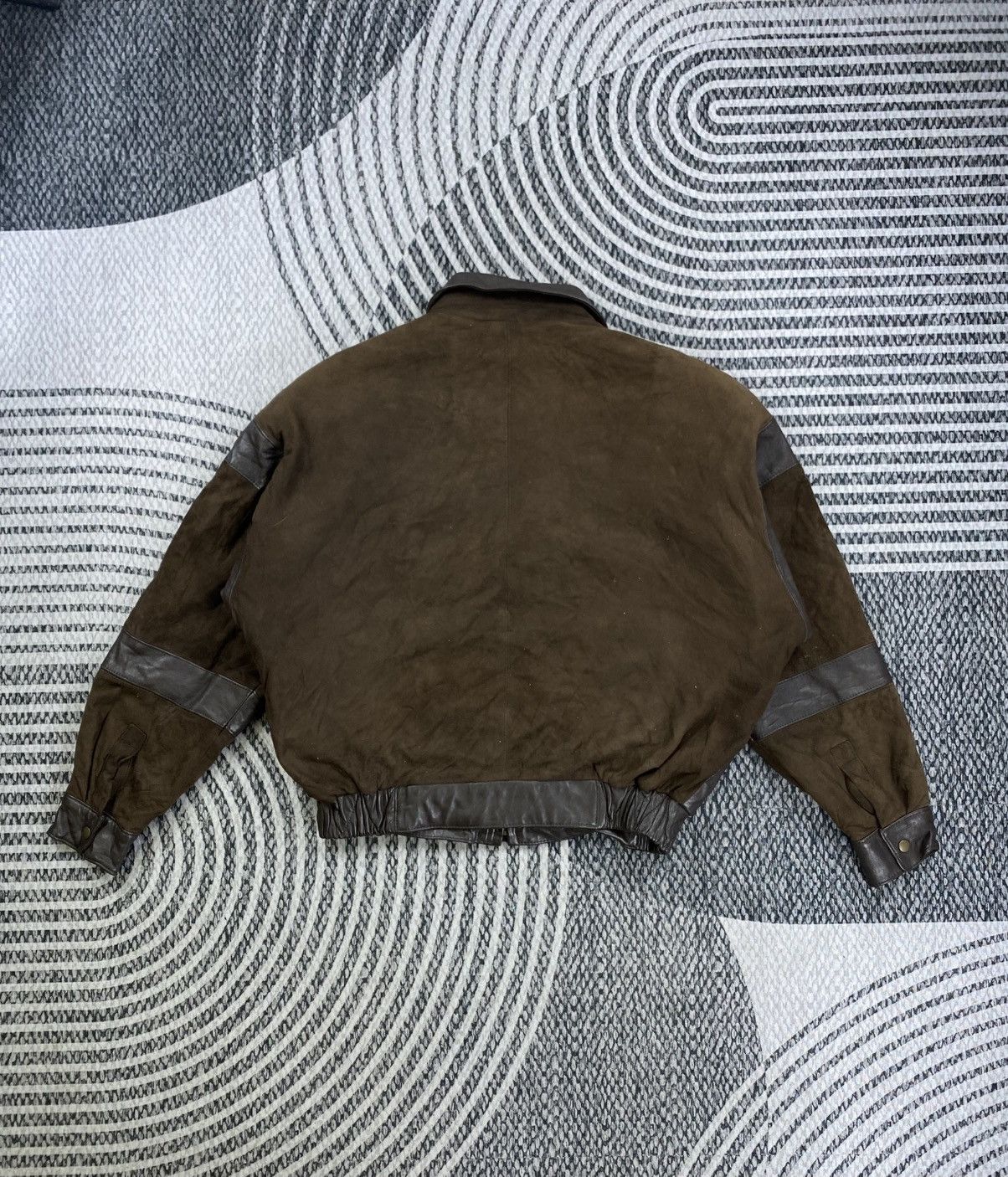 Japanese Brand Vintage Iwai Lambskin Zipper Leather Bomber Jacket Size US XL / EU 56 / 4 - 2 Thumbnail