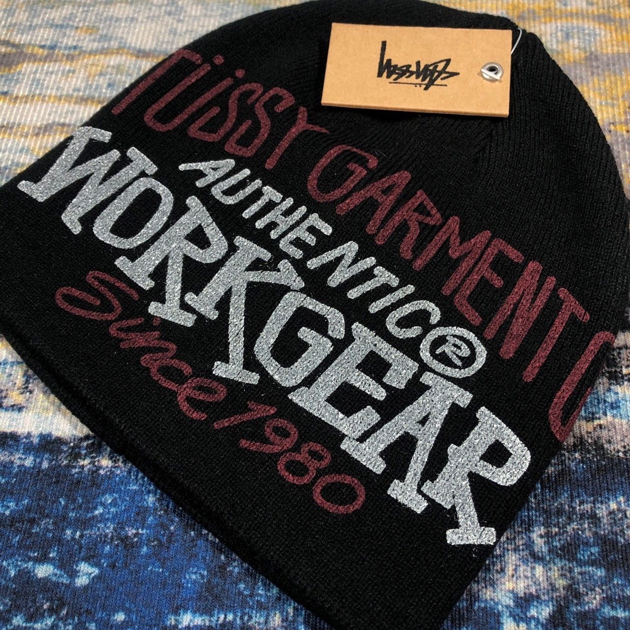 Stussy Stussy Workgear Print Skullcap Beanie Size ONE SIZE - 3 Thumbnail