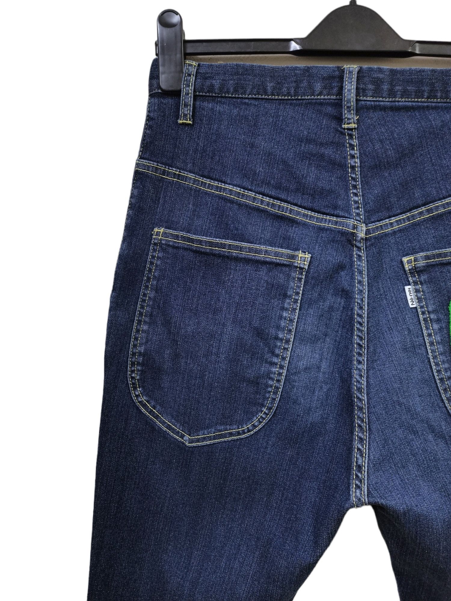Issey Miyake × Ne-Net NE-NET ISSEY MIYAKE DROP CROTCH JEANS EMBROIDERY DESIGN RARE Size US 29 - 5 Thumbnail