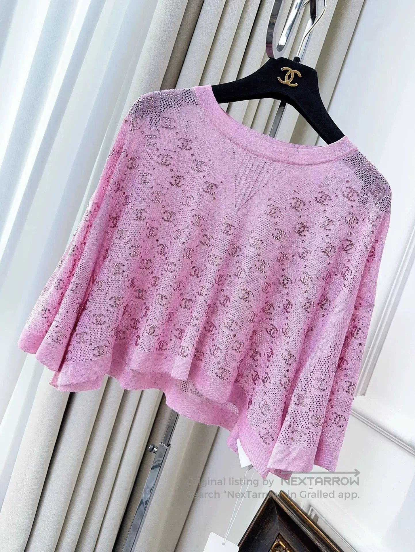 Chanel pink logo double C pullover top. Size US M / EU 48-50 / 2 - 1 Thumbnail