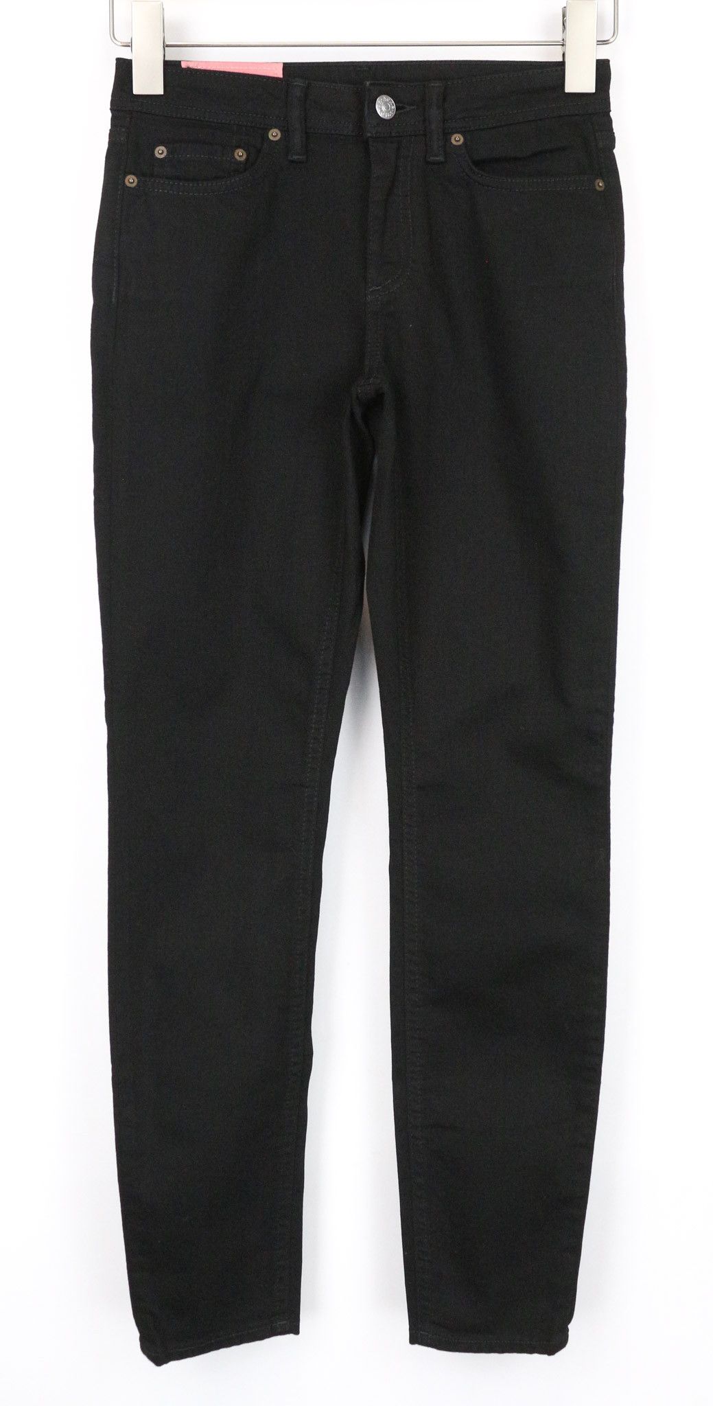 Acne Studios BLA KONST W25/L32 Black Skinny Denim Jeans 74742 Size 25" / US 0 / IT 36 - 1 Thumbnail