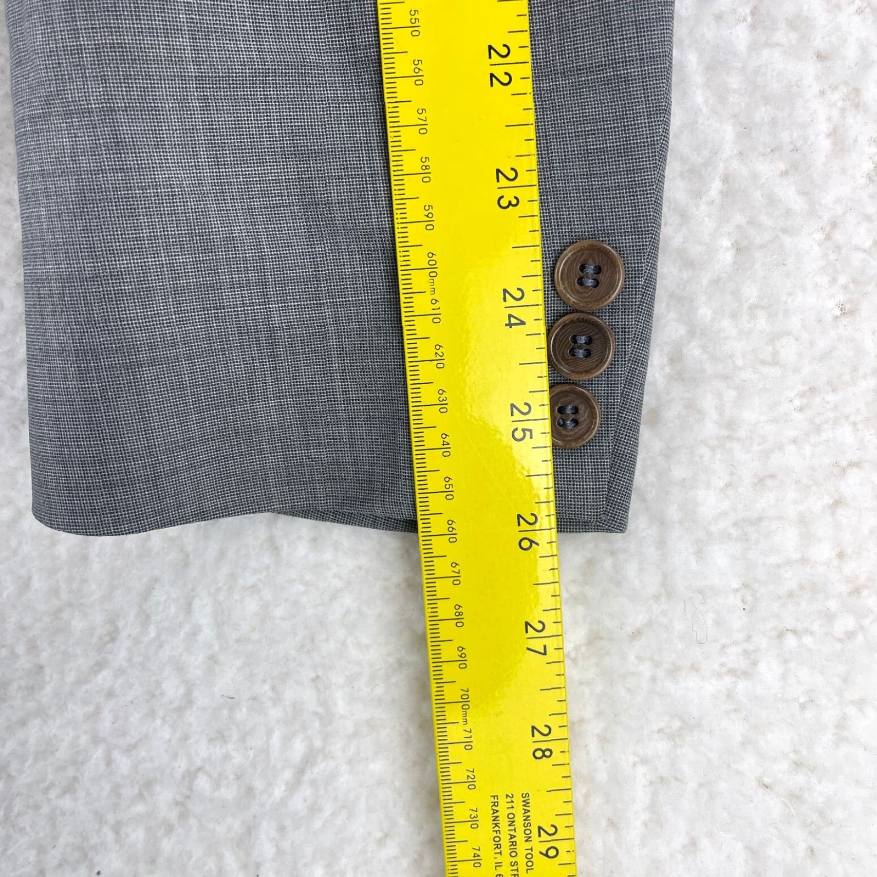 Brooks Brothers Brooks Brothers Blazer Mens Size 42L Gray Wool Suit Jacket Notch Lapel Single-Breast 2-Button Size 42R - 7 Thumbnail