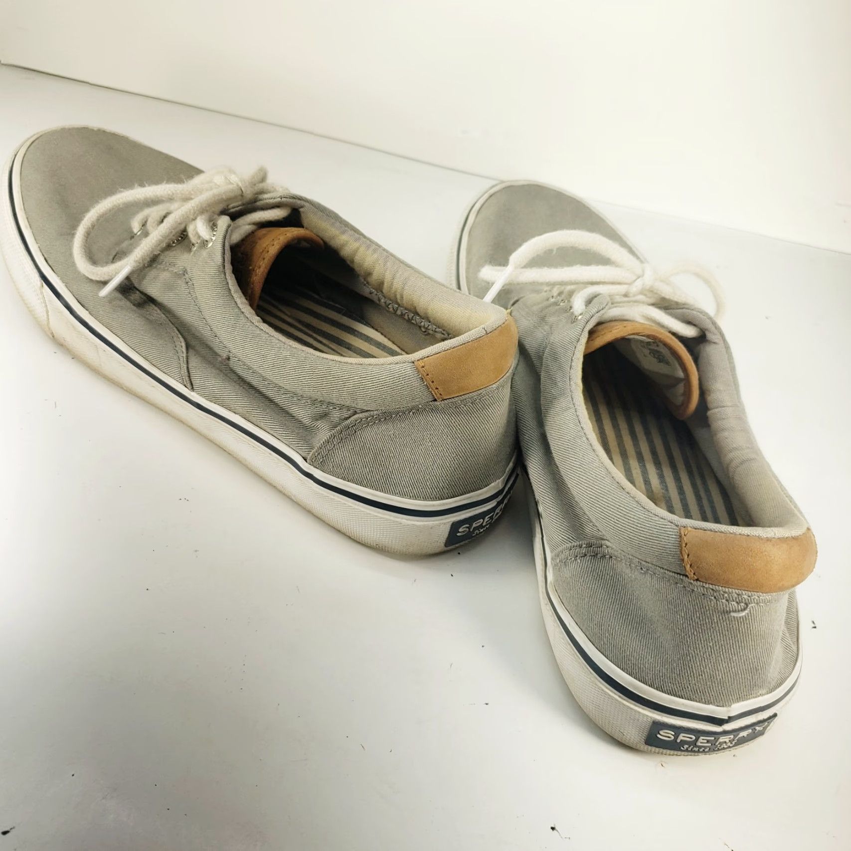 Sperry SPERRY Men’s Sneaker STS22045 Grey Striper II CVO Vulcanized Sneaker SIZE 11M Mens Casual Canvas Rubber Outsole Round Toe Lace Up M Gray Sneakers Size US 11 / EU 44 - 5 Thumbnail