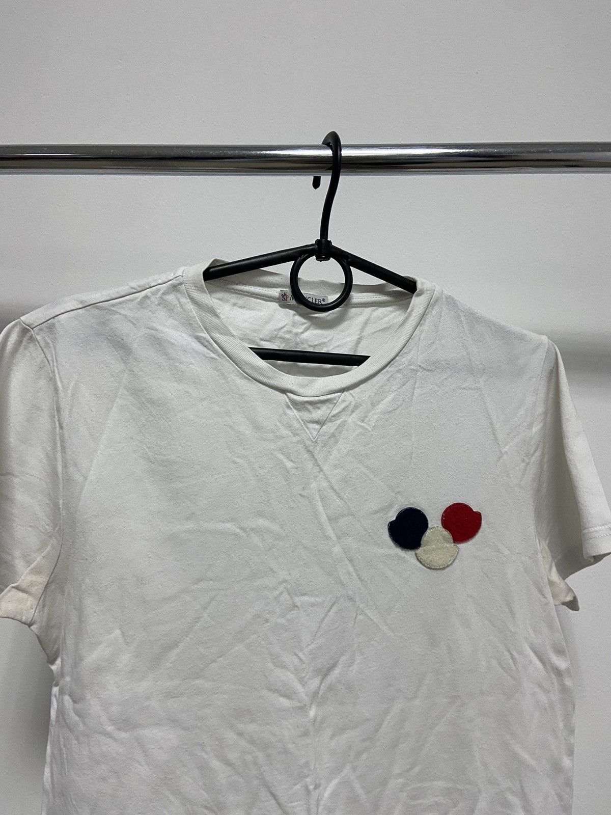 Moncler × Vintage Moncler Vintage T Shirt Triple Small Logo Luxury y2k Size US S / EU 44-46 / 1 - 2 Thumbnail
