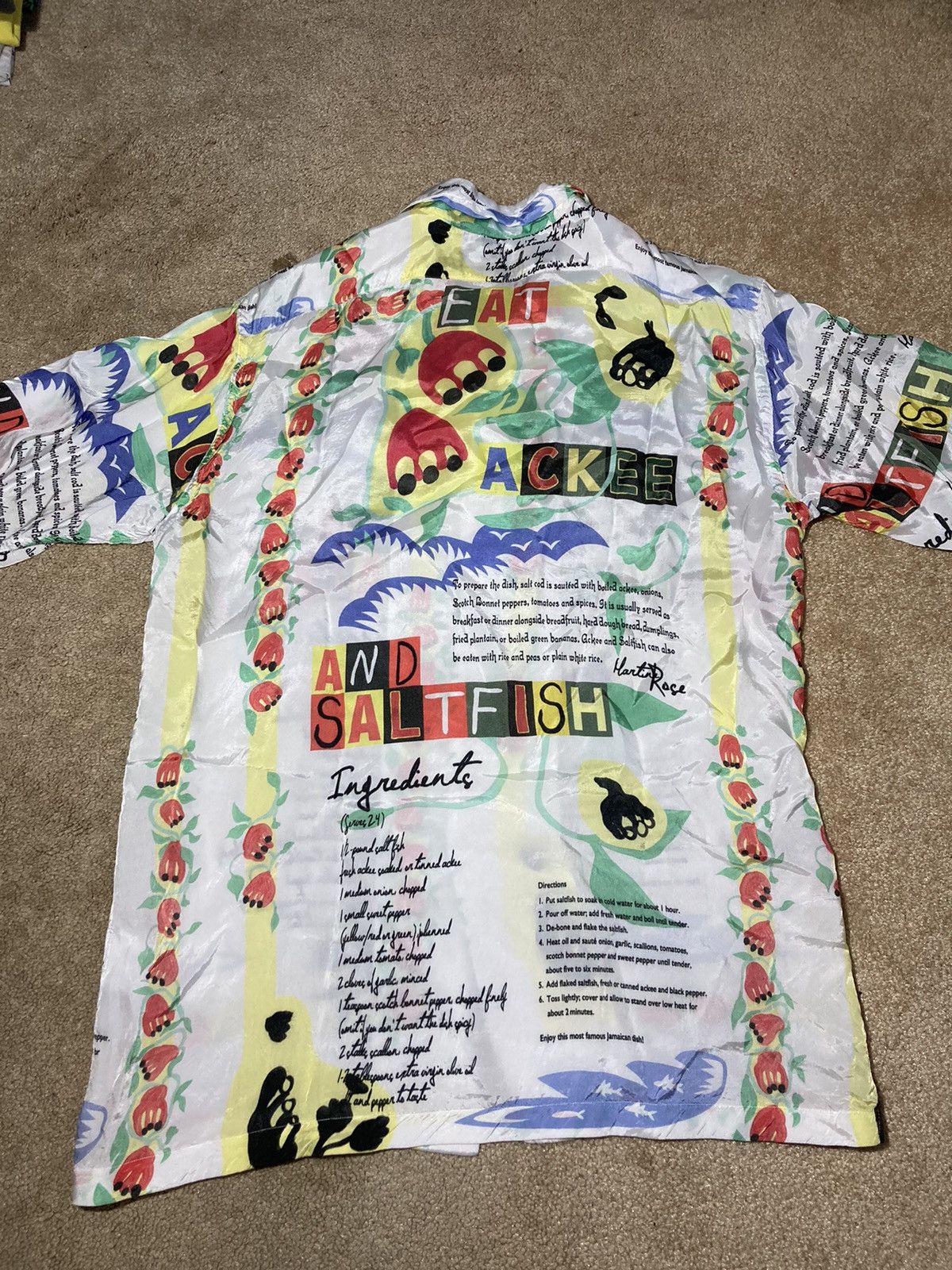 Martine Rose AW19 Martine Rose Recipe Shirt Food Viscose 2019 Jamaican 90 Size US XS / EU 42 / 0 - 8 Thumbnail