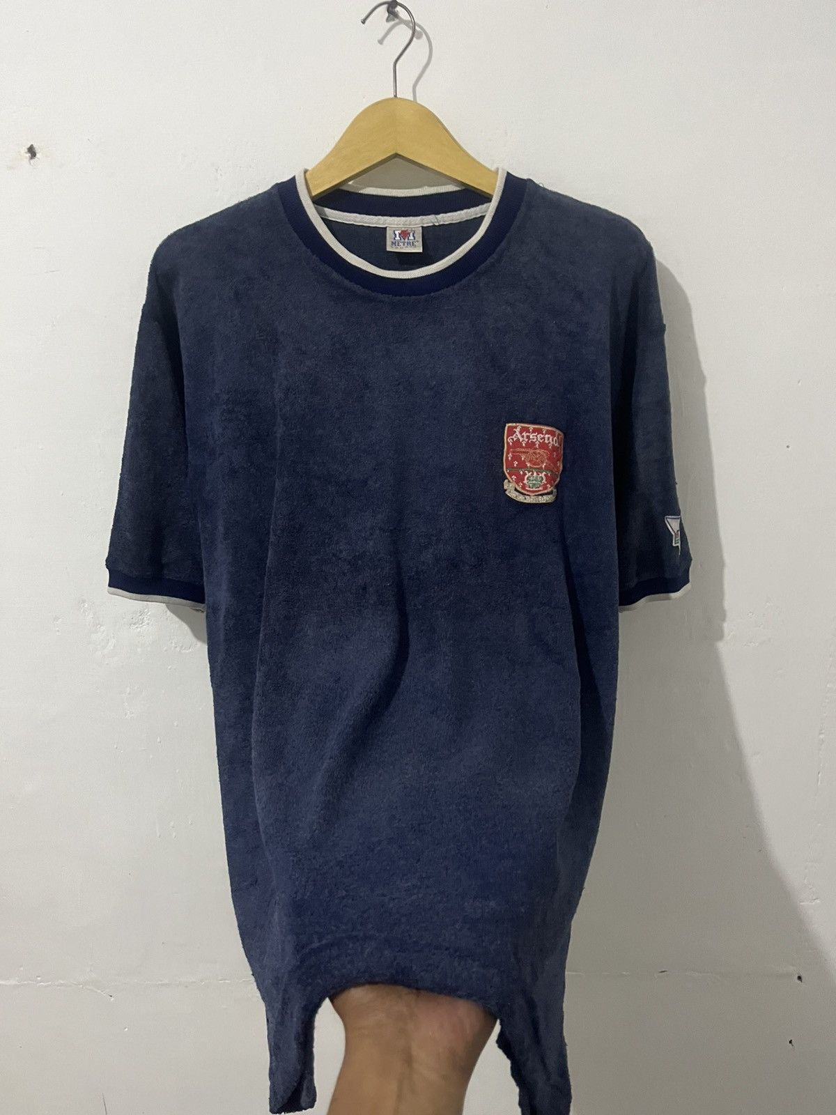 Japanese Brand Metre 80s Velvet Arsenal Logo Tee Vintage Size US L / EU 52-54 / 3 - 6 Thumbnail