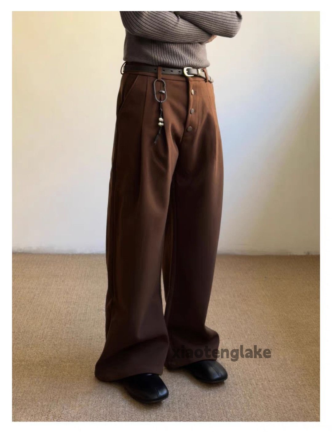Vintage ltx vintage loose baggy yuppie cleanfit woolen pants Size US 30 / EU 46 - 2 Thumbnail