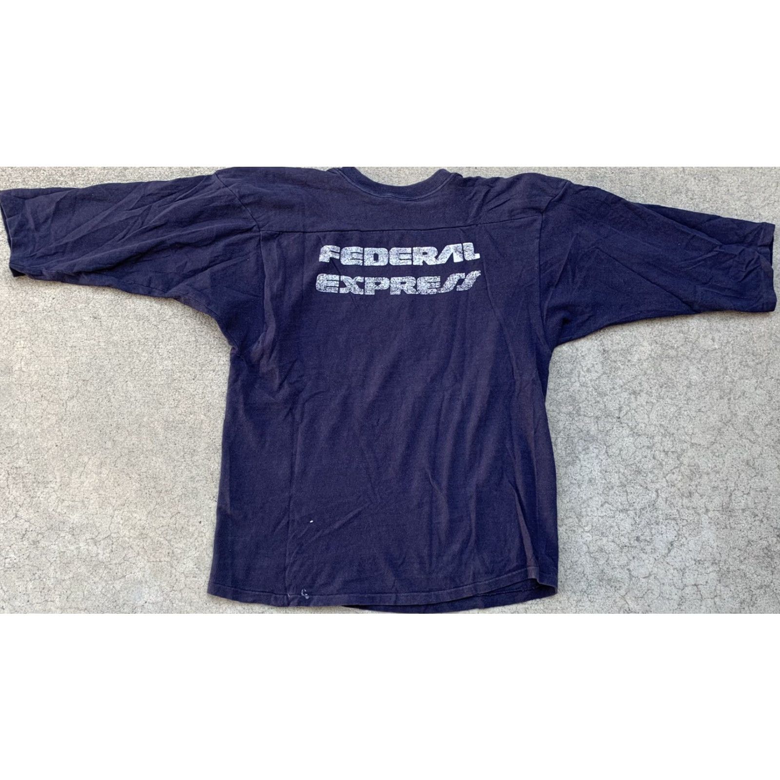 Champion VINTAGE Champion T-Shirt Jersey Style Federal Express Airplane Graphics Blue L Mens Adults Size L Size US L / EU 52-54 / 3 - 5 Thumbnail