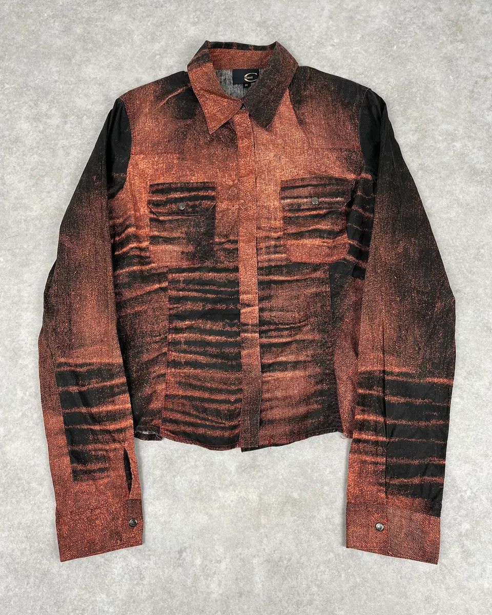 Roberto Cavalli SS2004 Cavalli Sunset Copper Overprint Shirt Size US M / EU 48-50 / 2 - 1 Thumbnail