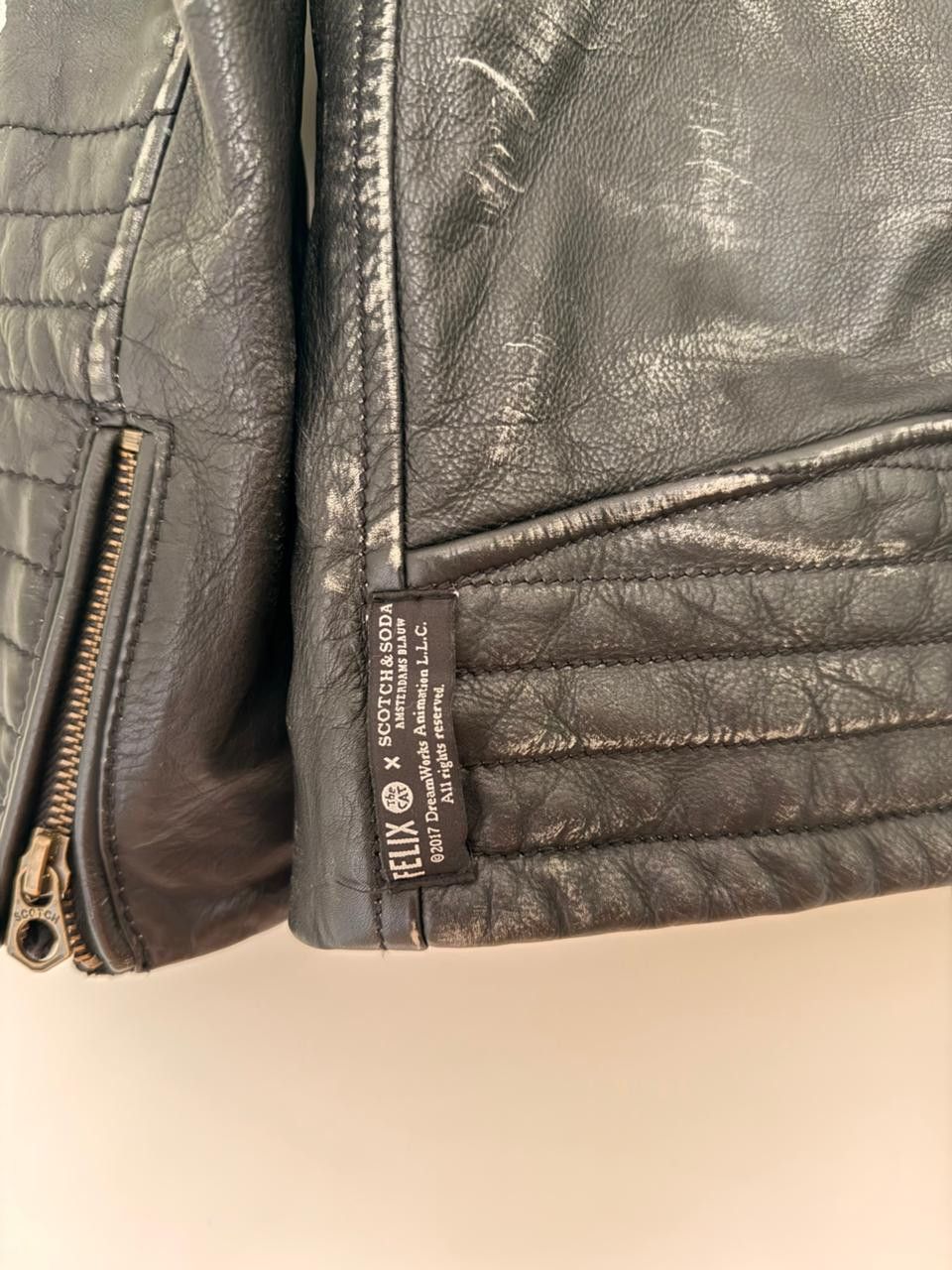 Scotch & Soda Archive Piece - Scotch & Soda x Felix the Cat Leather Jacket Size XS / US 0-2 / IT 36-38 - 7 Thumbnail