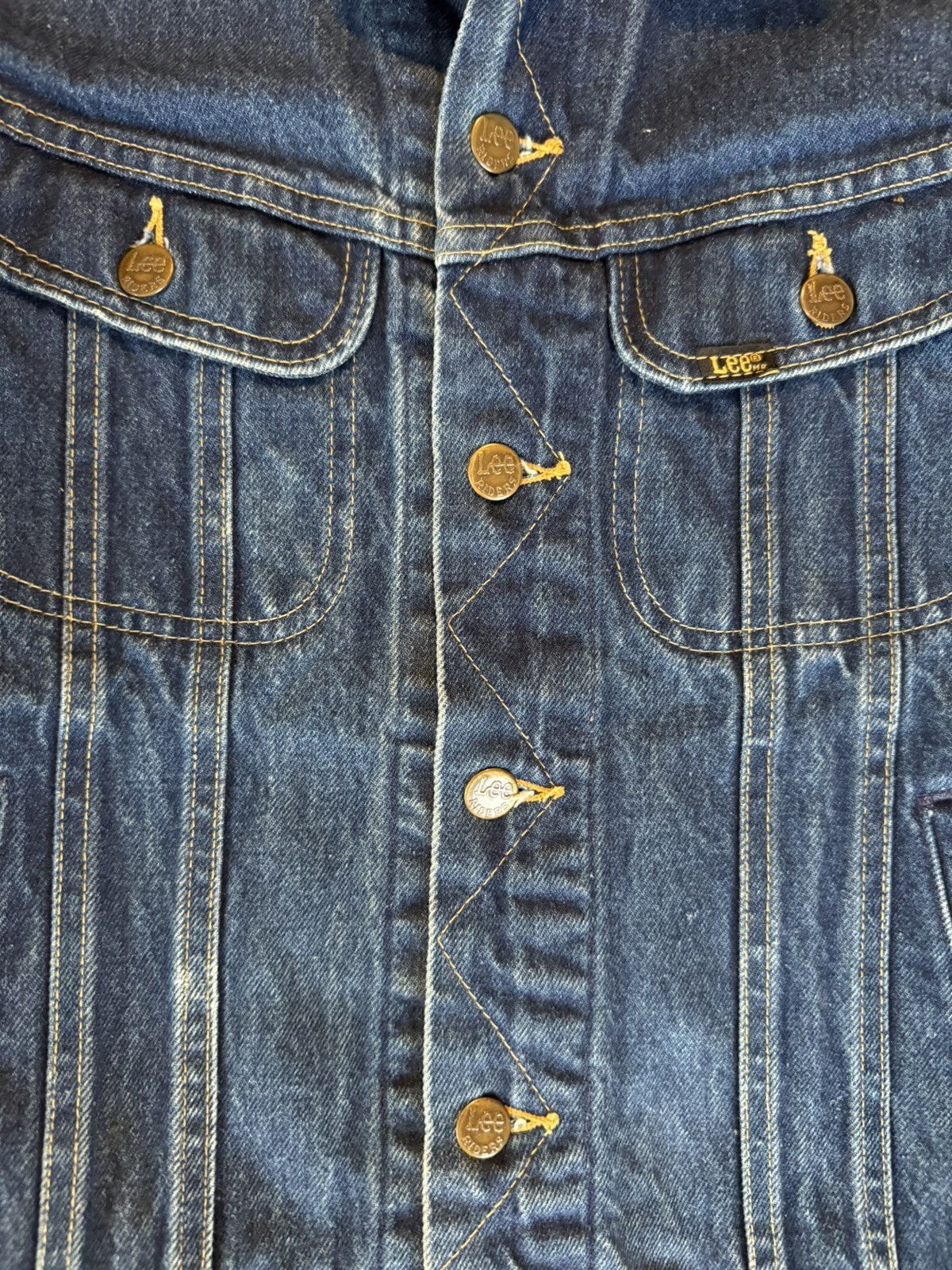Lee × Vintage Vintage 70’s Lee Denim Trucker Graduation Jacket Size US S / EU 44-46 / 1 - 3 Thumbnail