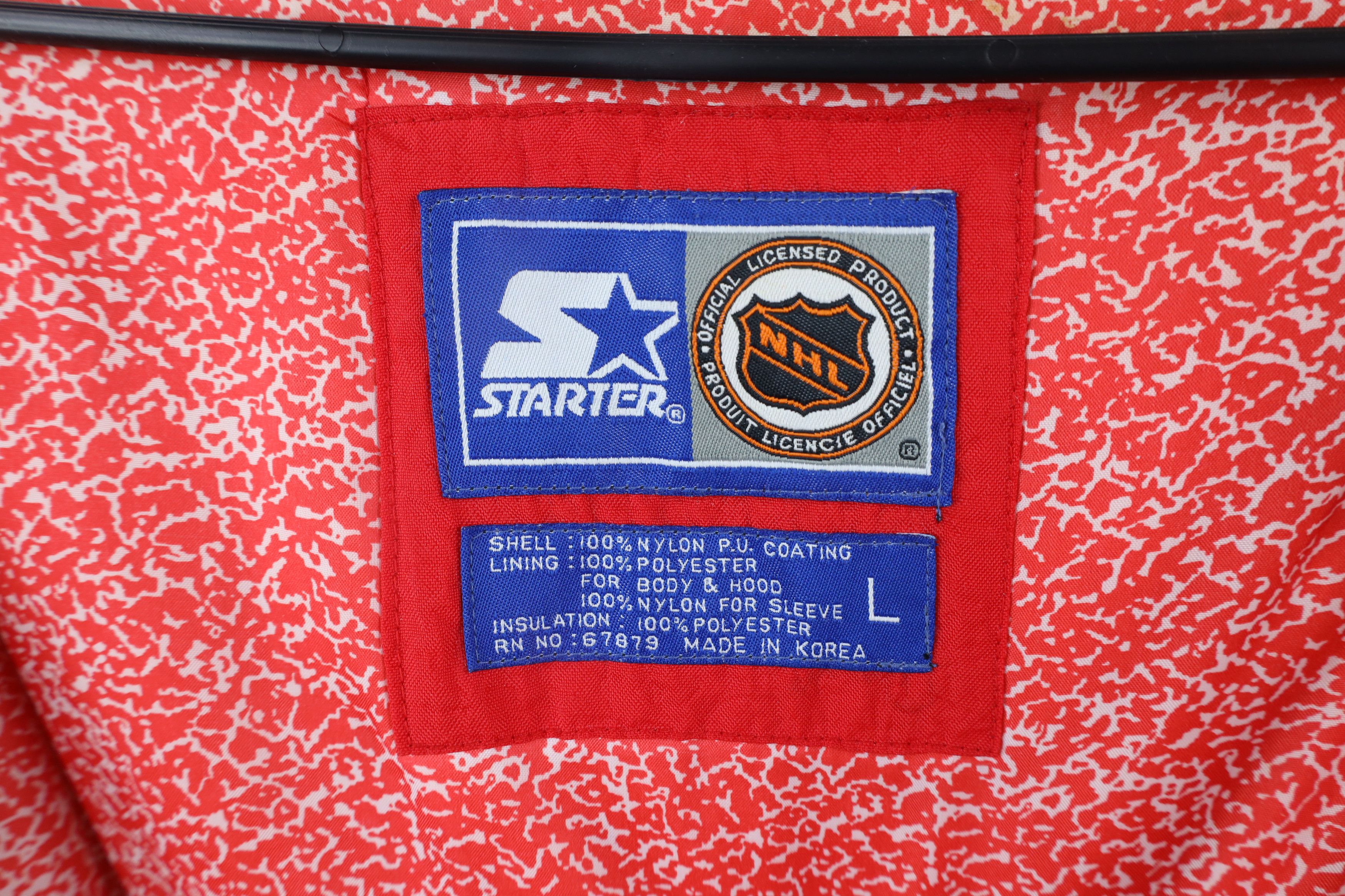 Starter × Vintage Vintage 90s Starter Detroit Red Wings Hockey Hooded Jacket Size US L / EU 52-54 / 3 - 10 Thumbnail
