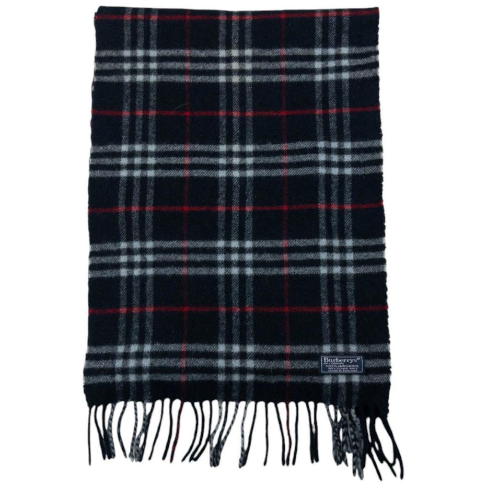 Burberry Vintage Burberry Nova Check Lambswool Tassel Scarf Size ONE SIZE - 1 Thumbnail