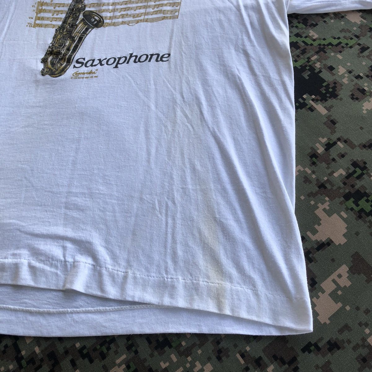 Vintage Vtg 90s Saxophone + French Horn Illustration Lot Tshirt Size US M / EU 48-50 / 2 - 10 Thumbnail