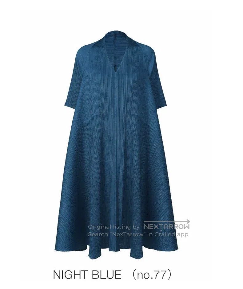Issey Miyake Issey Miyake Blue Dress Size L / US 10 / IT 46 - 5 Thumbnail