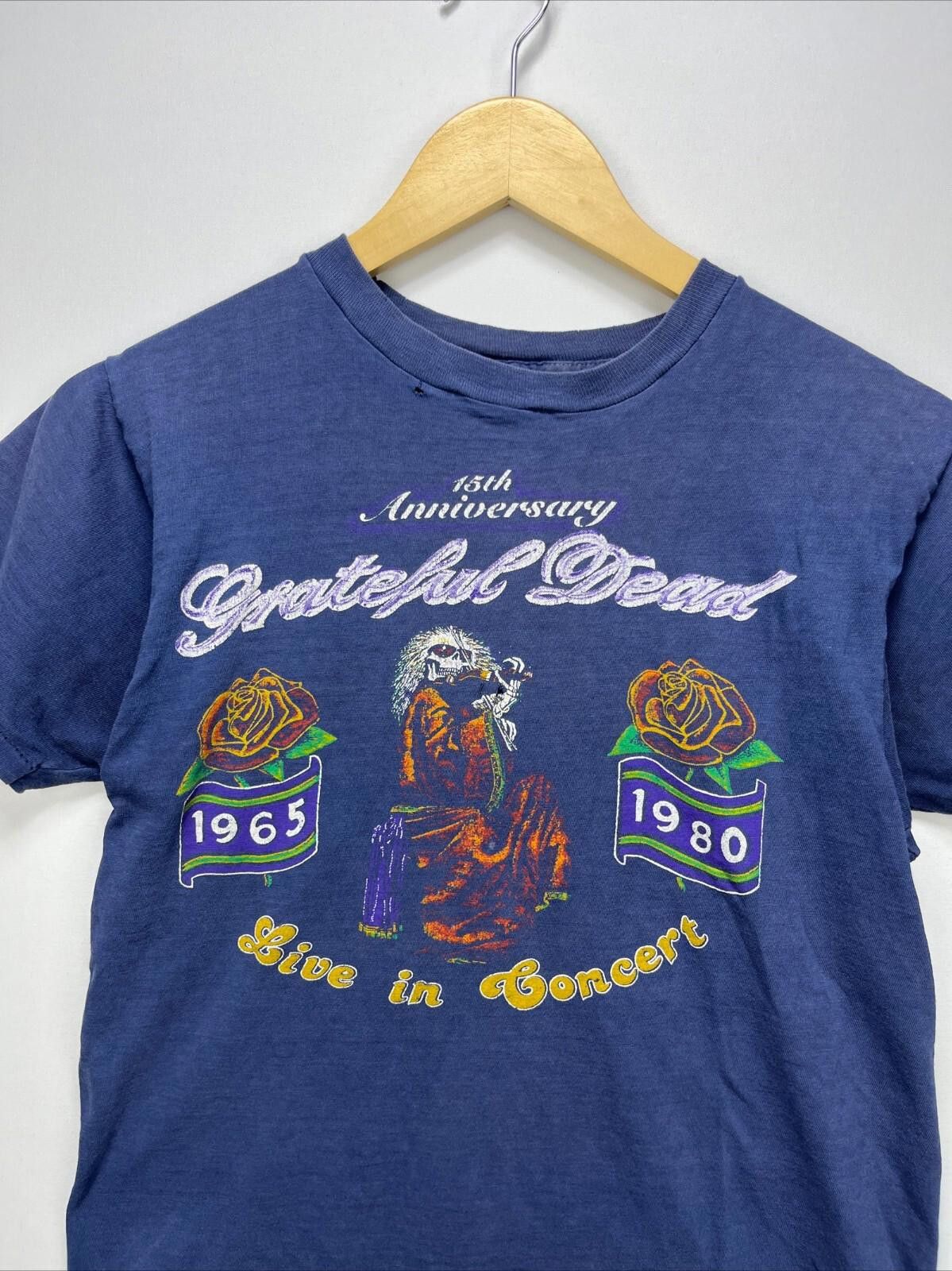 Vintage Vintage 1980 Grateful Dead Live Tour Faded T-Shirt Medium