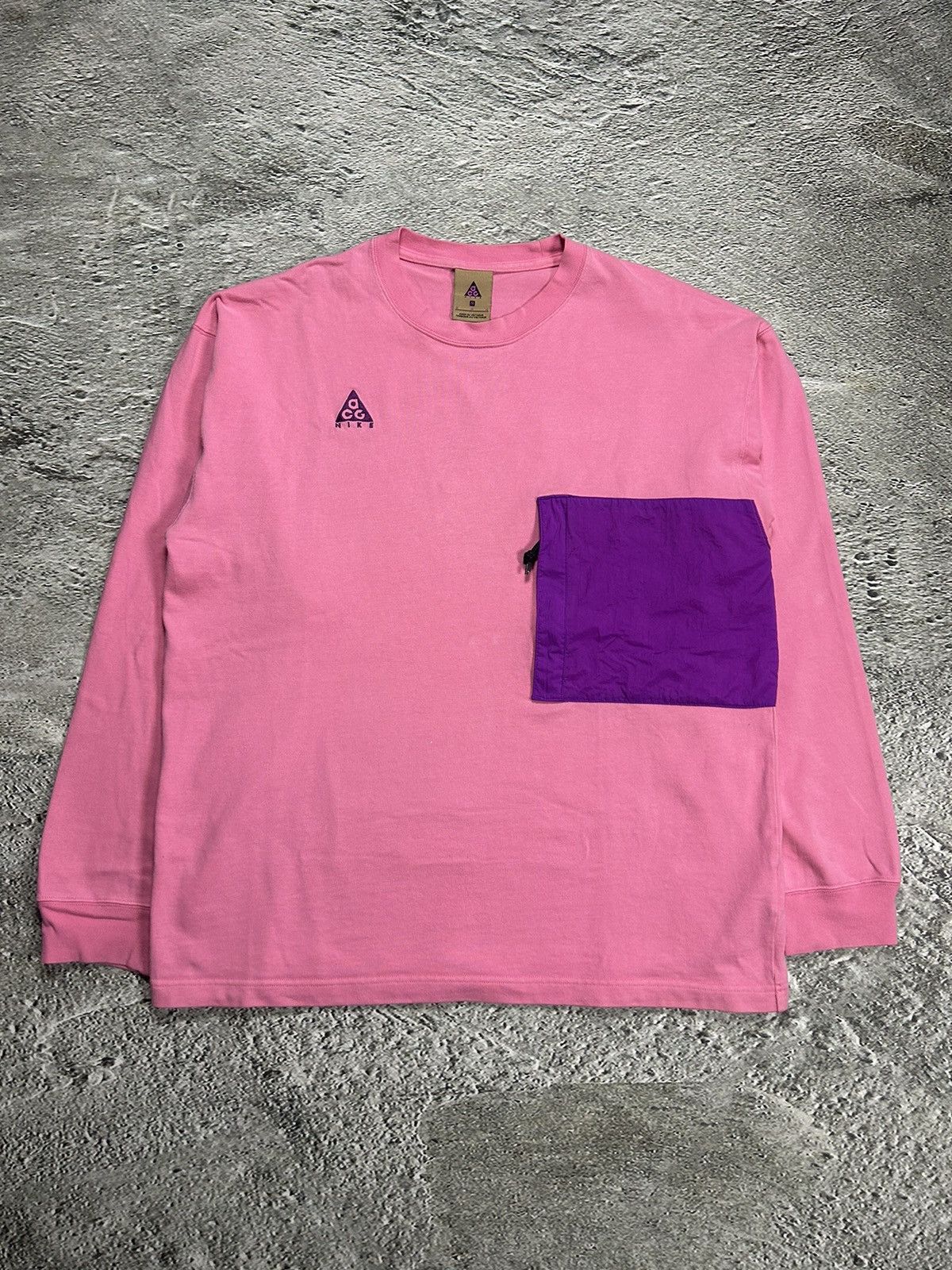 Nike × Nike ACG Nike ACG pink cargo sweatshirt nylon pocket Size US L / EU 52-54 / 3 - 1 Thumbnail