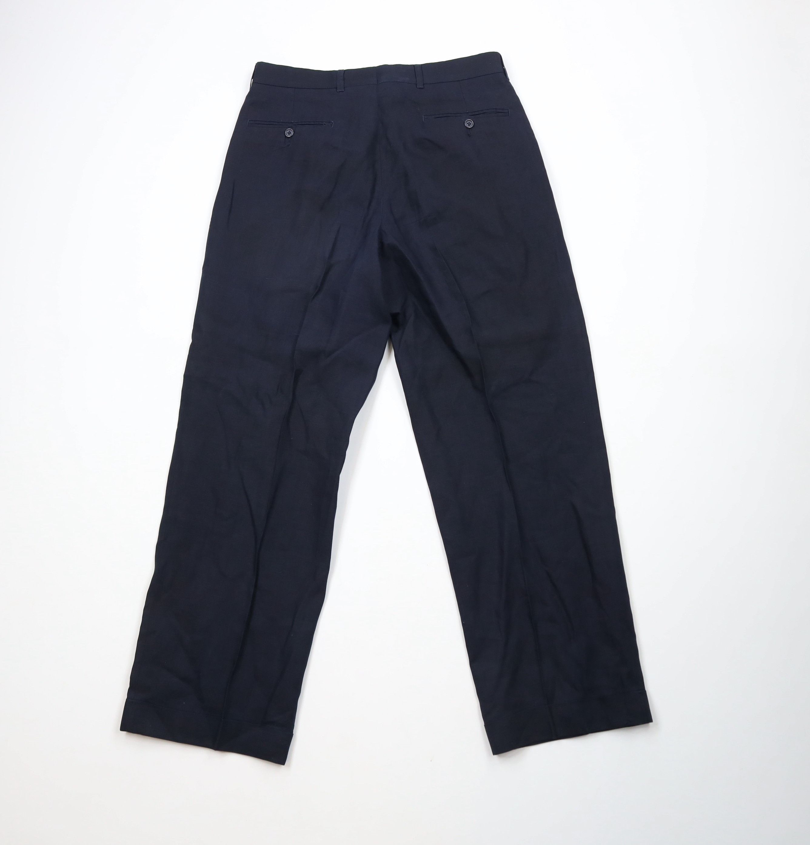 Brooks Brothers × Vintage Vintage 90s Brooks Brothers Cuffed Wide Leg Chino Pants Size US 32 / EU 48 - 8 Thumbnail