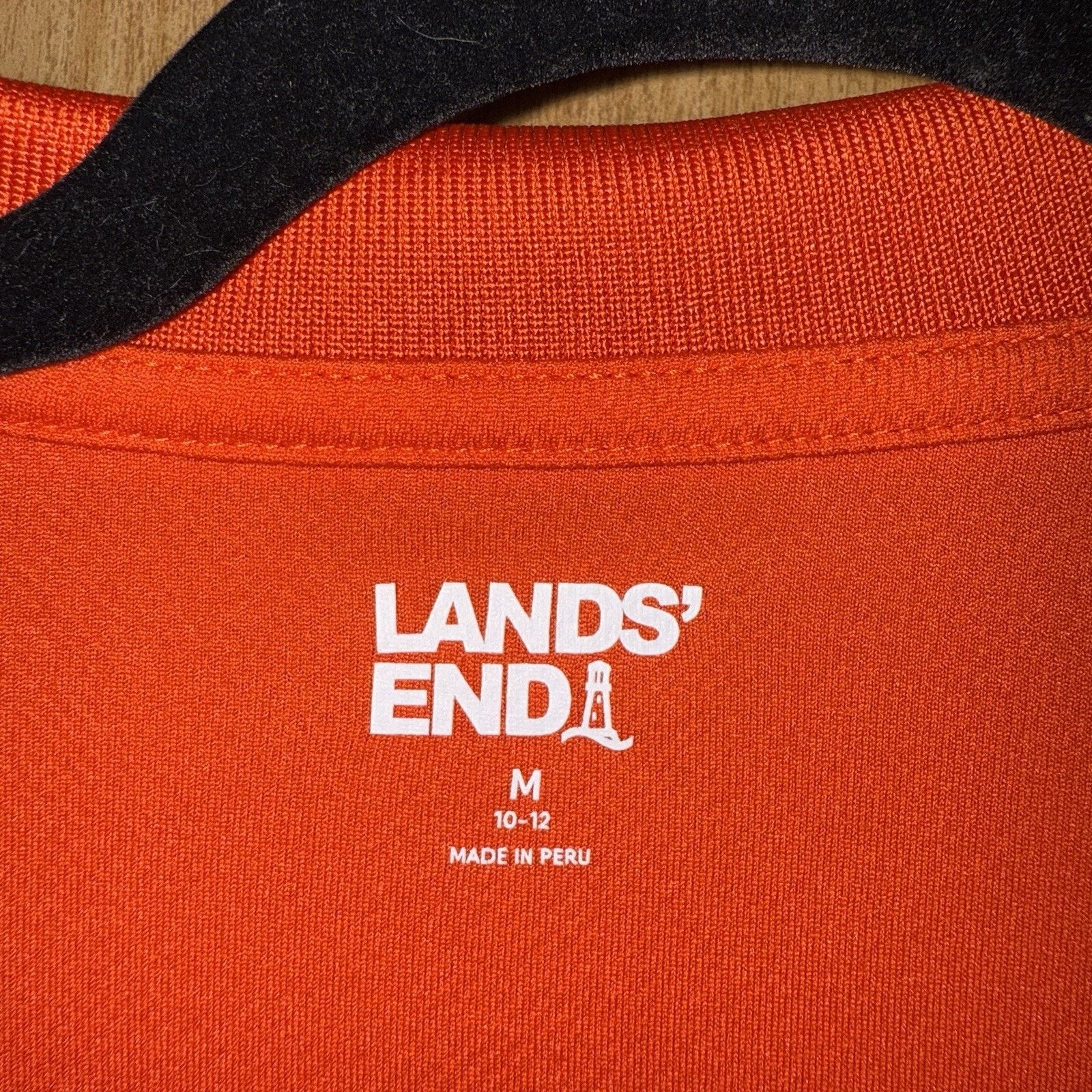 Lands' End Lands’ End Girls Orange Polo Size Medium 10-12 Size M / US 6-8 / IT 42-44 - 3 Thumbnail