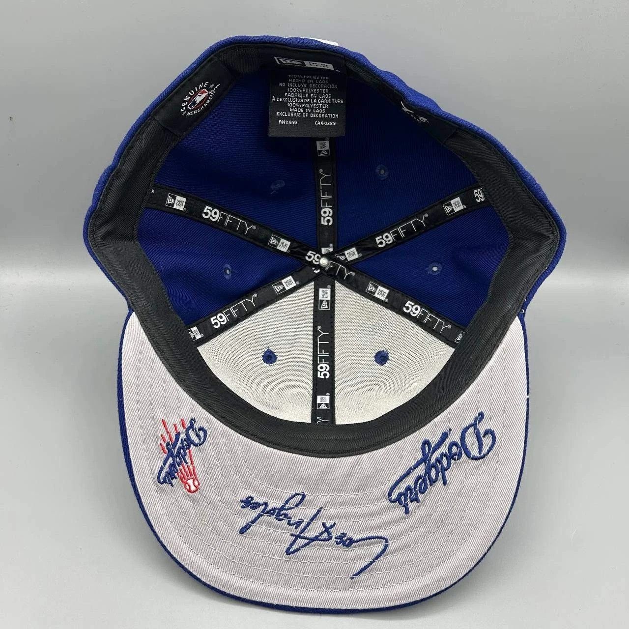 New Era Los Angeles LA Dodgers Hat Men 7 5/8 Embroidered Fitted Size ONE SIZE - 2 Thumbnail