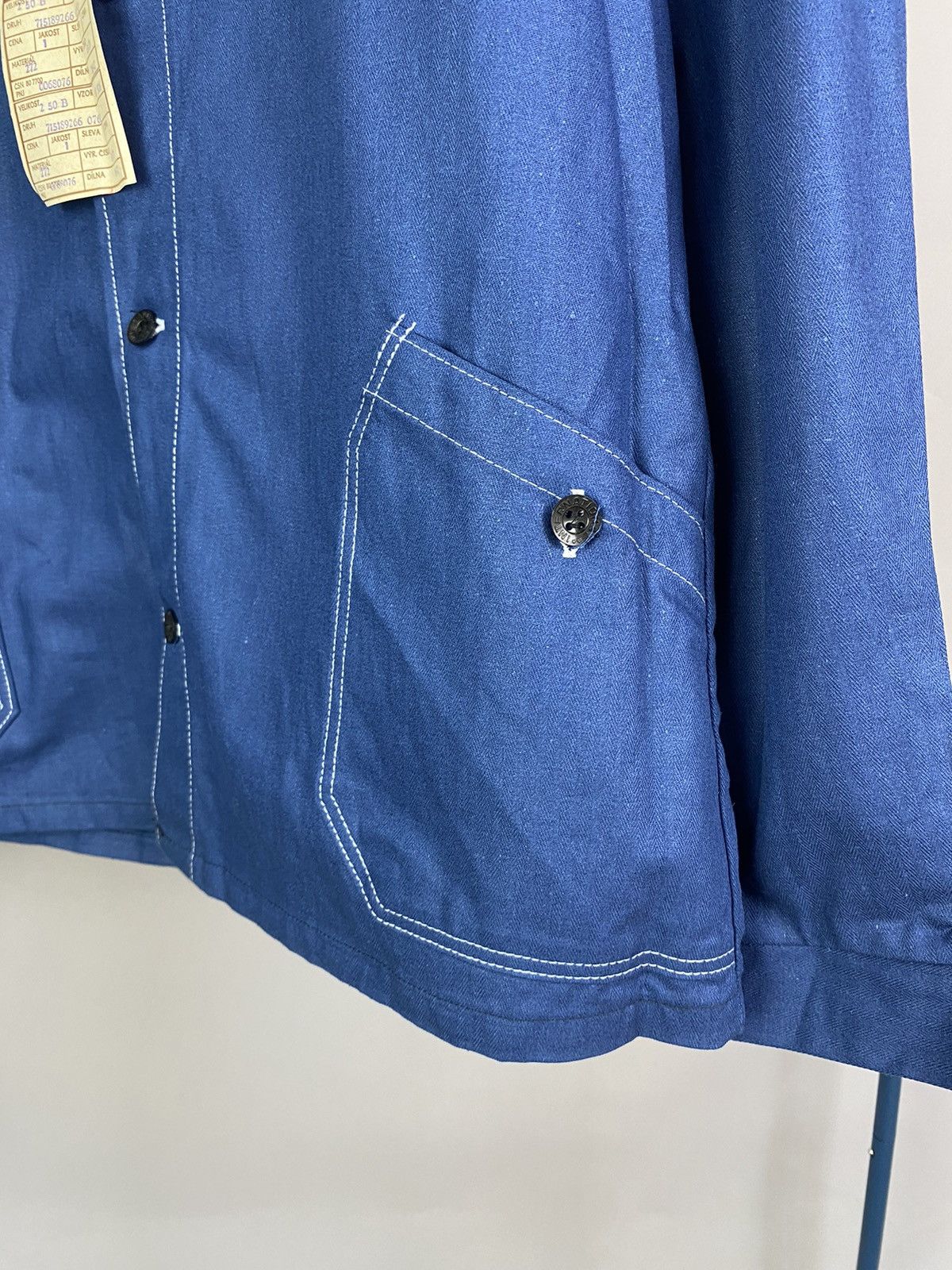 Le Laboureur × Vintage Otavan Vintage Work Jacket –Deadstock Blue – Made in Finland Size US L / EU 52-54 / 3 - 3 Thumbnail
