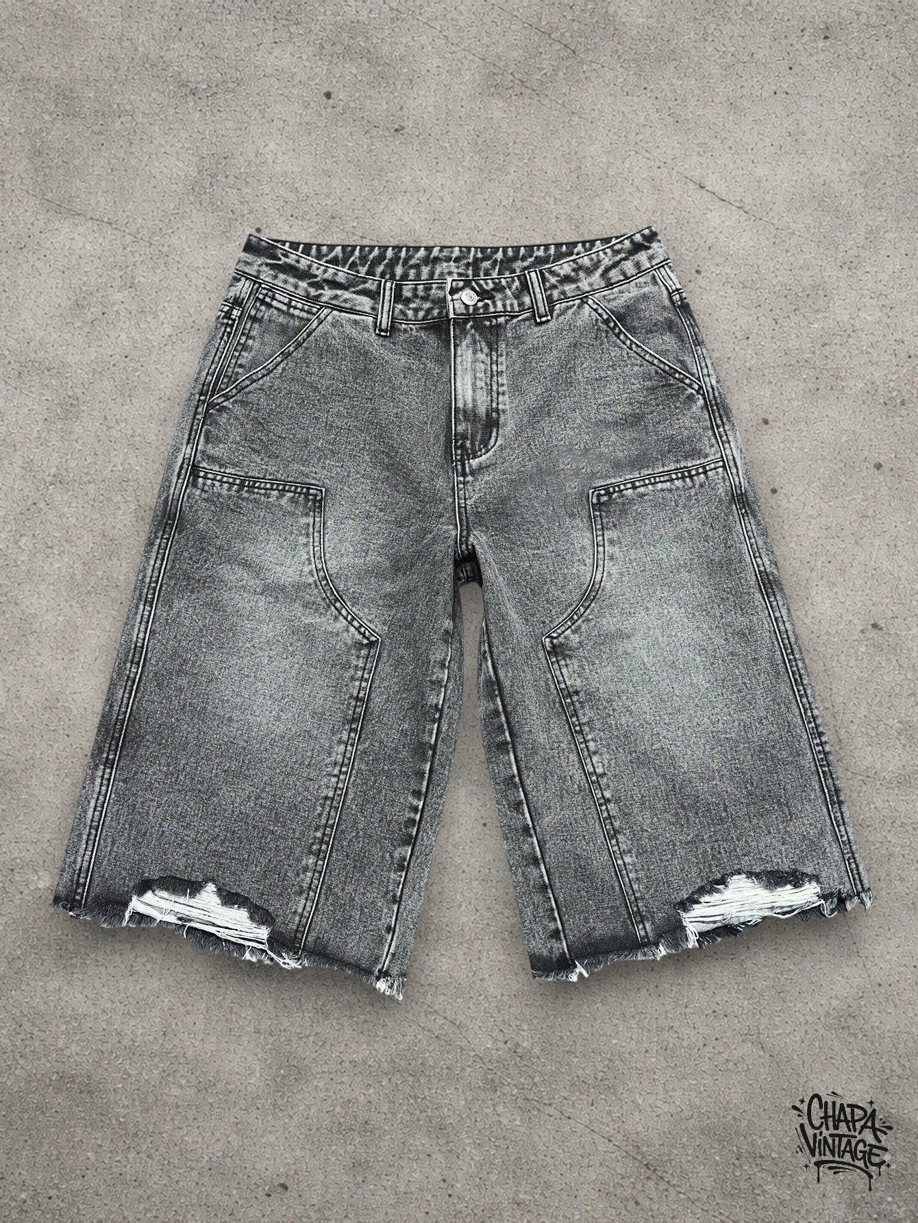 Japanese Brand Ripped washed shorts Size US 32 / EU 48 - 4 Thumbnail