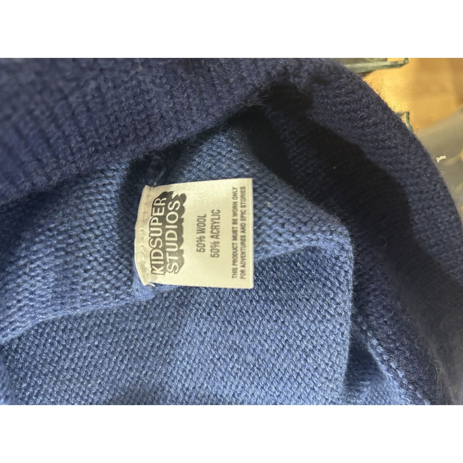 KidSuper KID SUPER MOCK NECK SWEATER BLUE SIZE MEDIUM PREOWNED Size US M / EU 48-50 / 2 - 6 Thumbnail