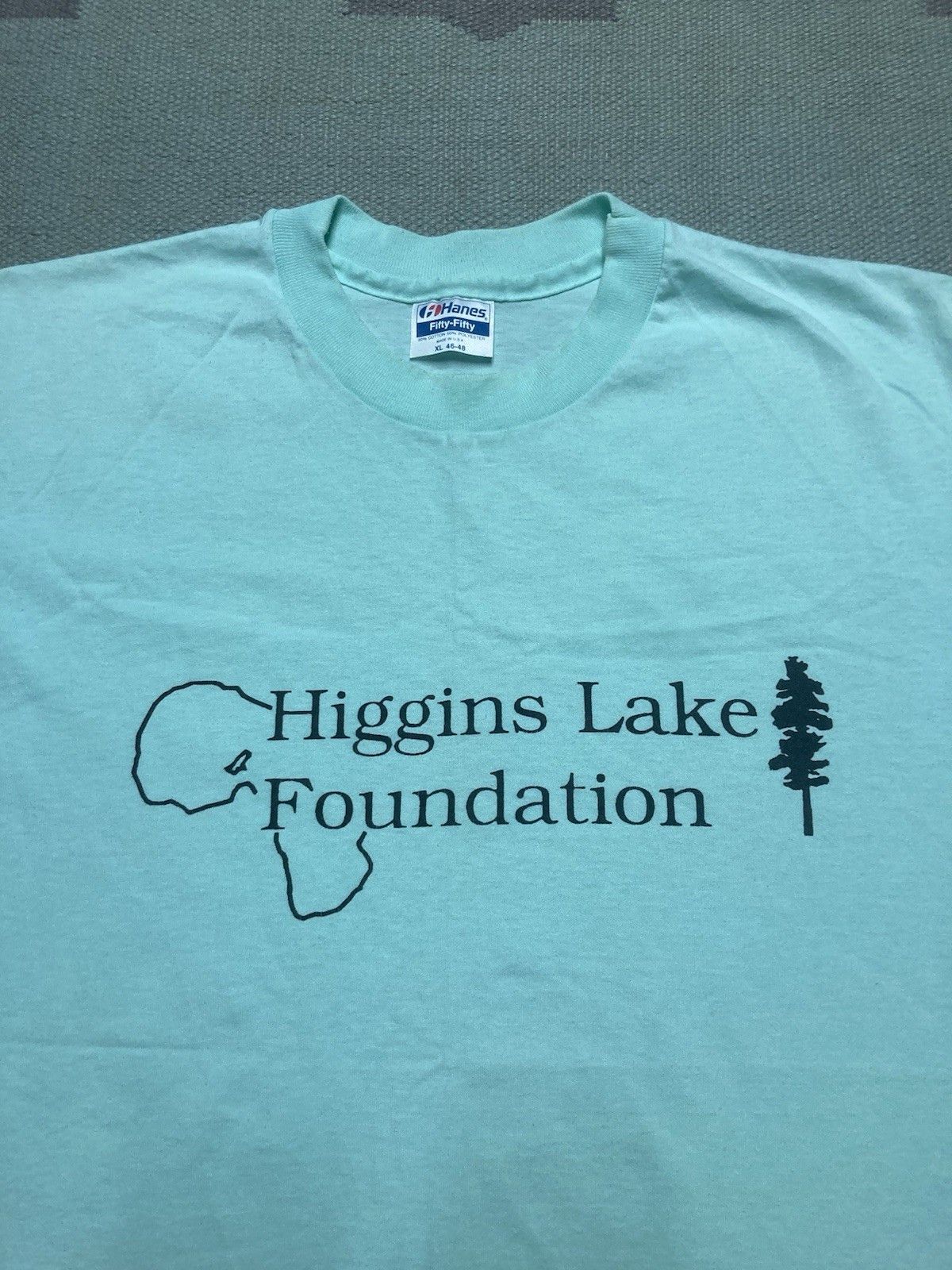 Vintage Vtg 80s t shirt Higgins lake foundation Michigan Hanes XL Size US XL / EU 56 / 4 - 2 Thumbnail