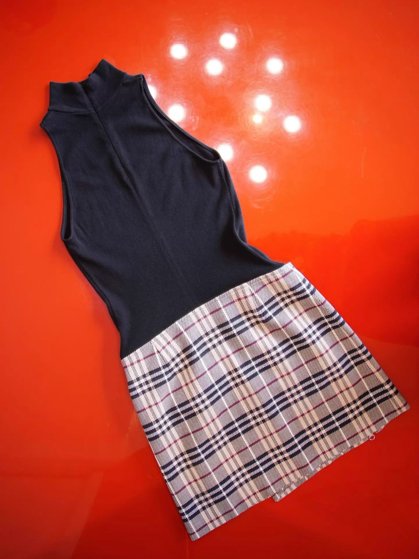 Burberry Burberry Blue Label Classic Check Plaid Panel Dress Size 26" / US 2 / IT 38 - 3 Thumbnail
