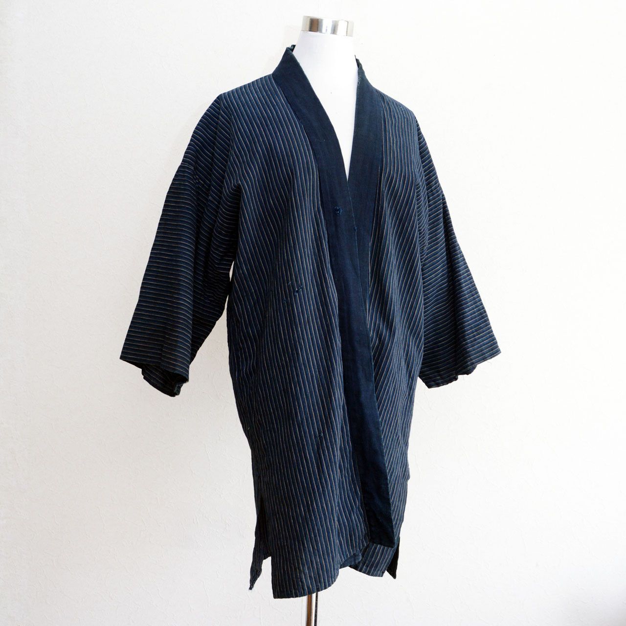 Other Noragi Jacket Japanese Vintage Indigo Stripe Cotton Tenugui Size US L / EU 52-54 / 3 - 1 Thumbnail