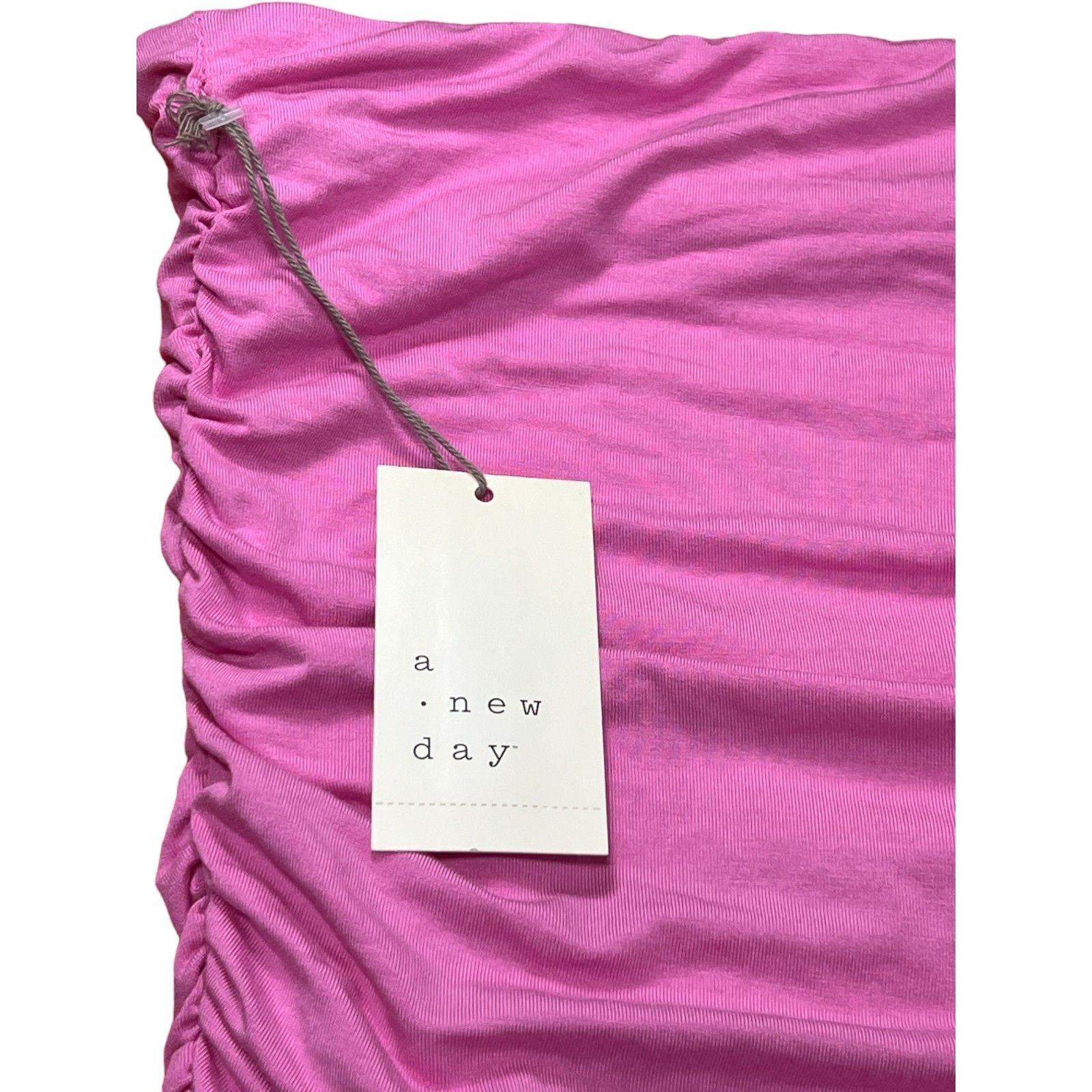 Other A New Day - Women's Slim Fit Ruched Tube Top Pink - XXS Size ONE SIZE - 10 Thumbnail