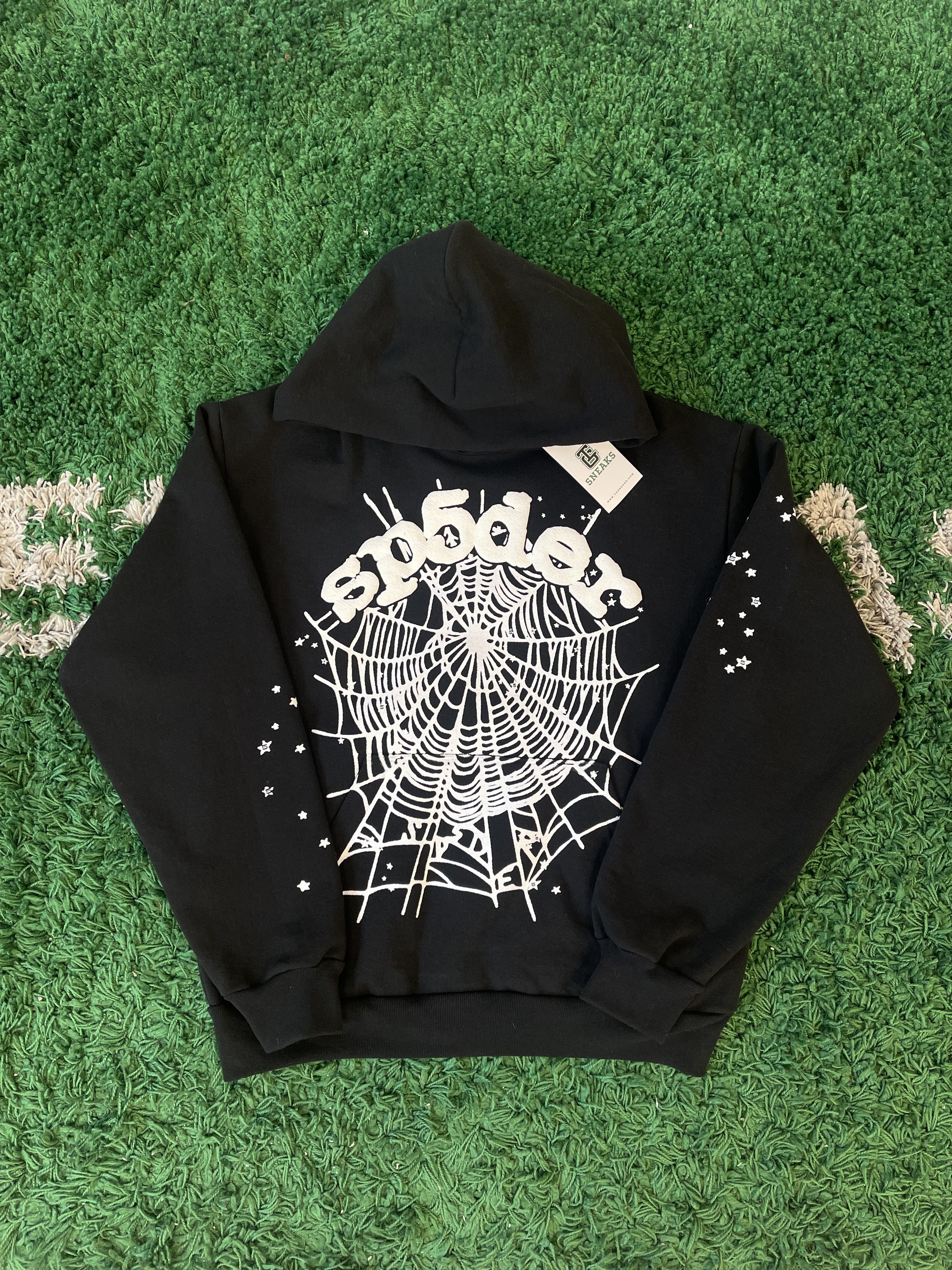 Sp5der SP5DER OG Web Hoodie Black | Grailed