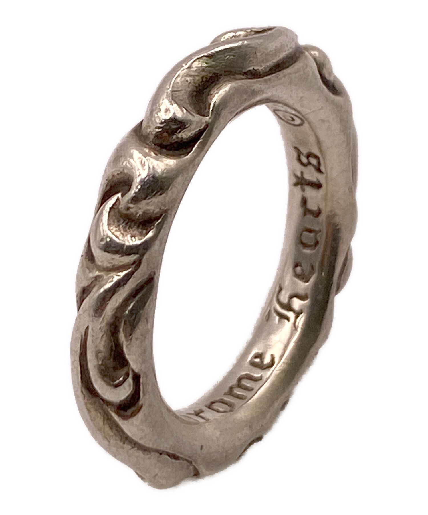 CHROME HEARTS Scroll Band Ring Silver