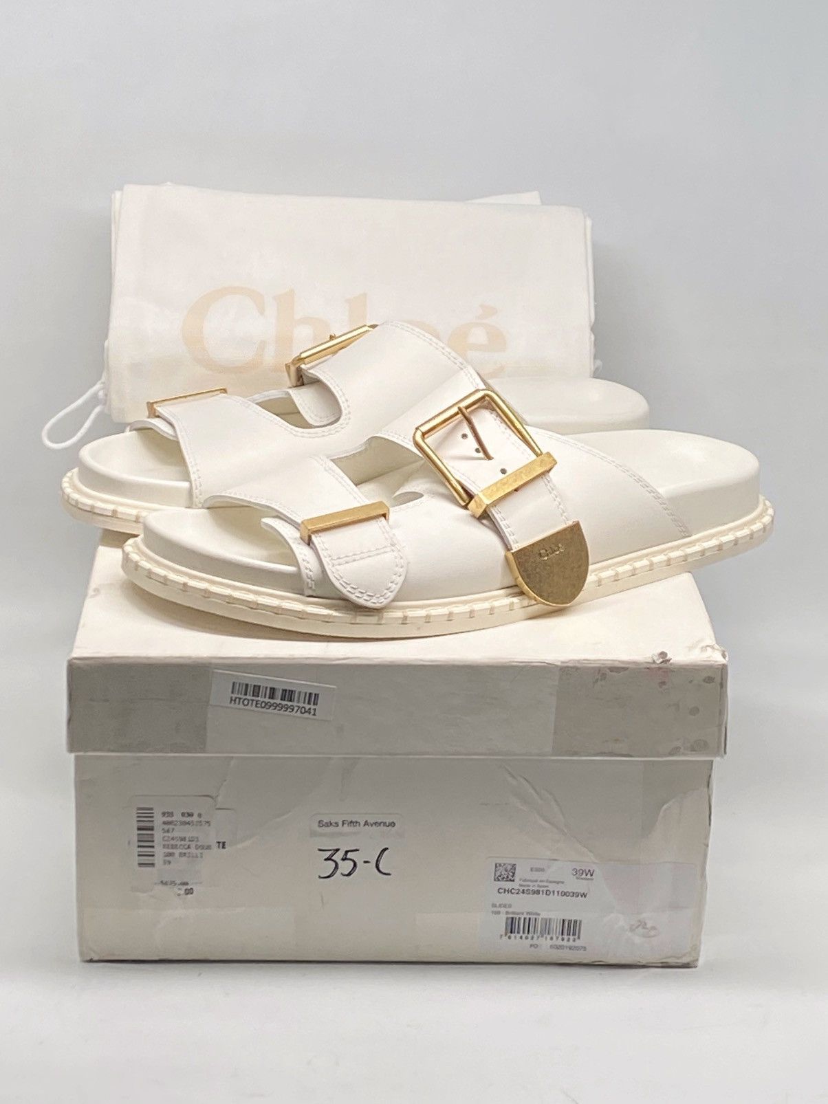 Chloe Chloe Rebecca Leather Slide Sandals size 39 Size US 9 / IT 39 - 13 Thumbnail