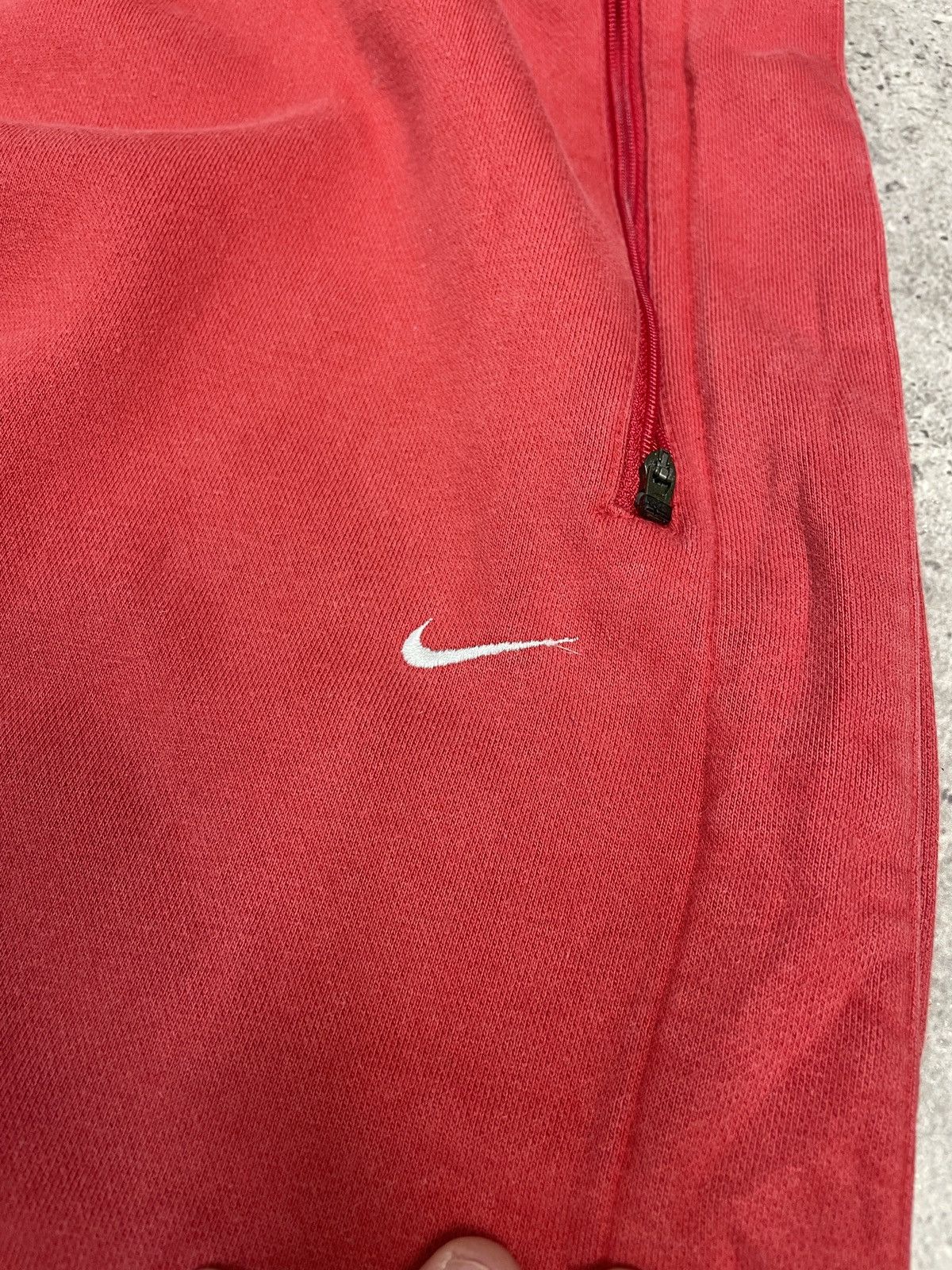 Vintage Vintage 00s Nike Drill Sweet Red Track Pants Swoosh Logo Size US 34 / EU 50 - 9 Thumbnail